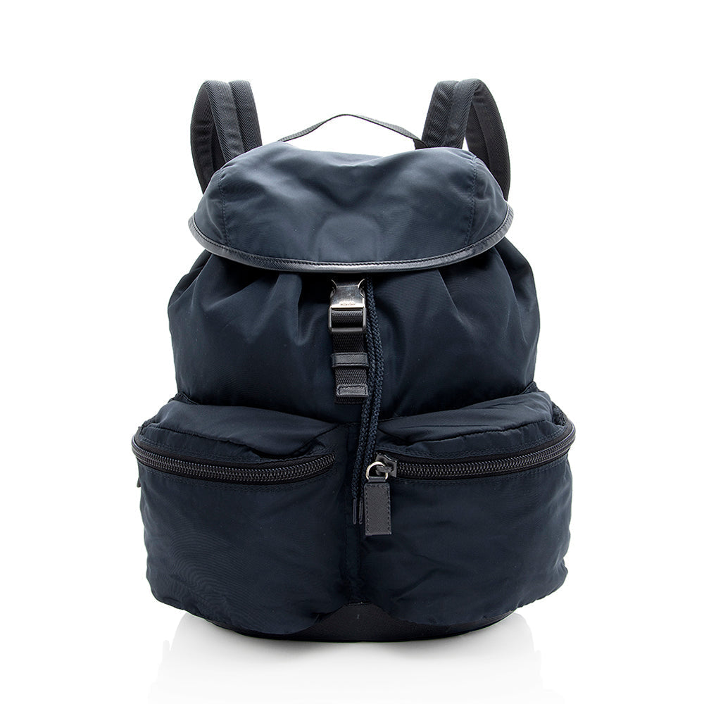 Prada Tessuto Double Pocket Drawstring Backpack Shf Shoulder Bag Backpack Shf 18895