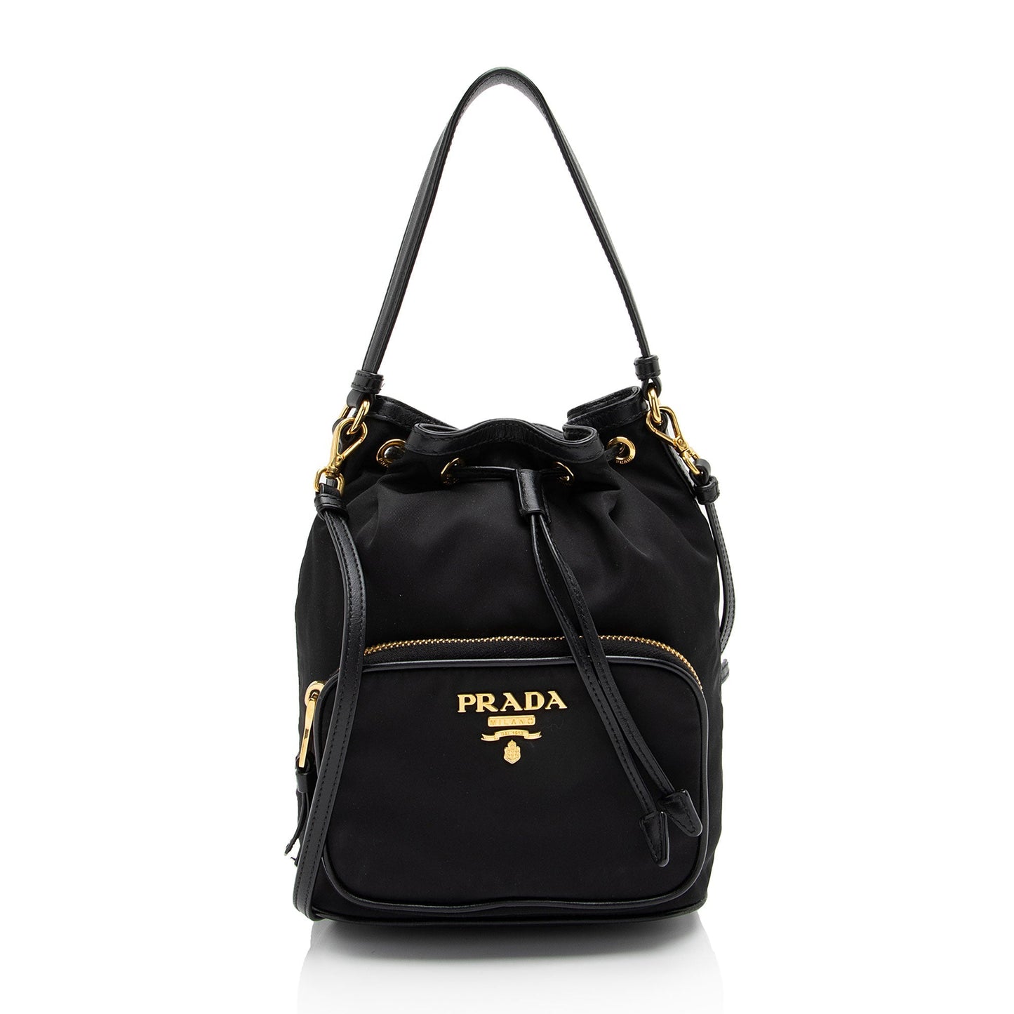 Prada Tessuto Duet Drawstring Bag Shf 1Dadrc Mini Bucket Crossbody Bag