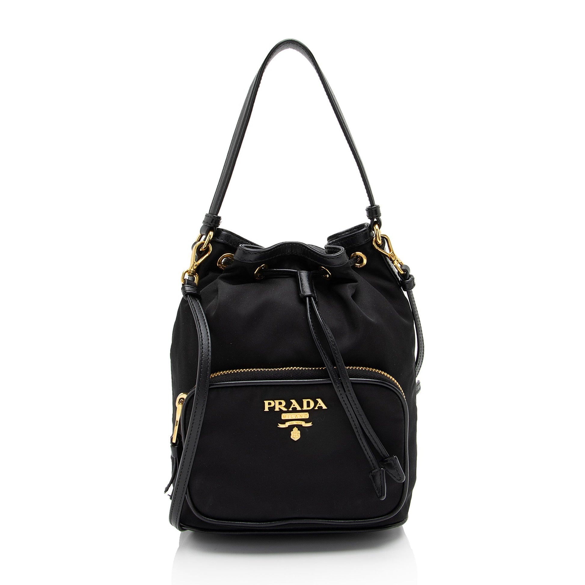 Prada Tessuto Duet Drawstring Bag Shf 1Dadrc Mini Bucket Crossbody Bag