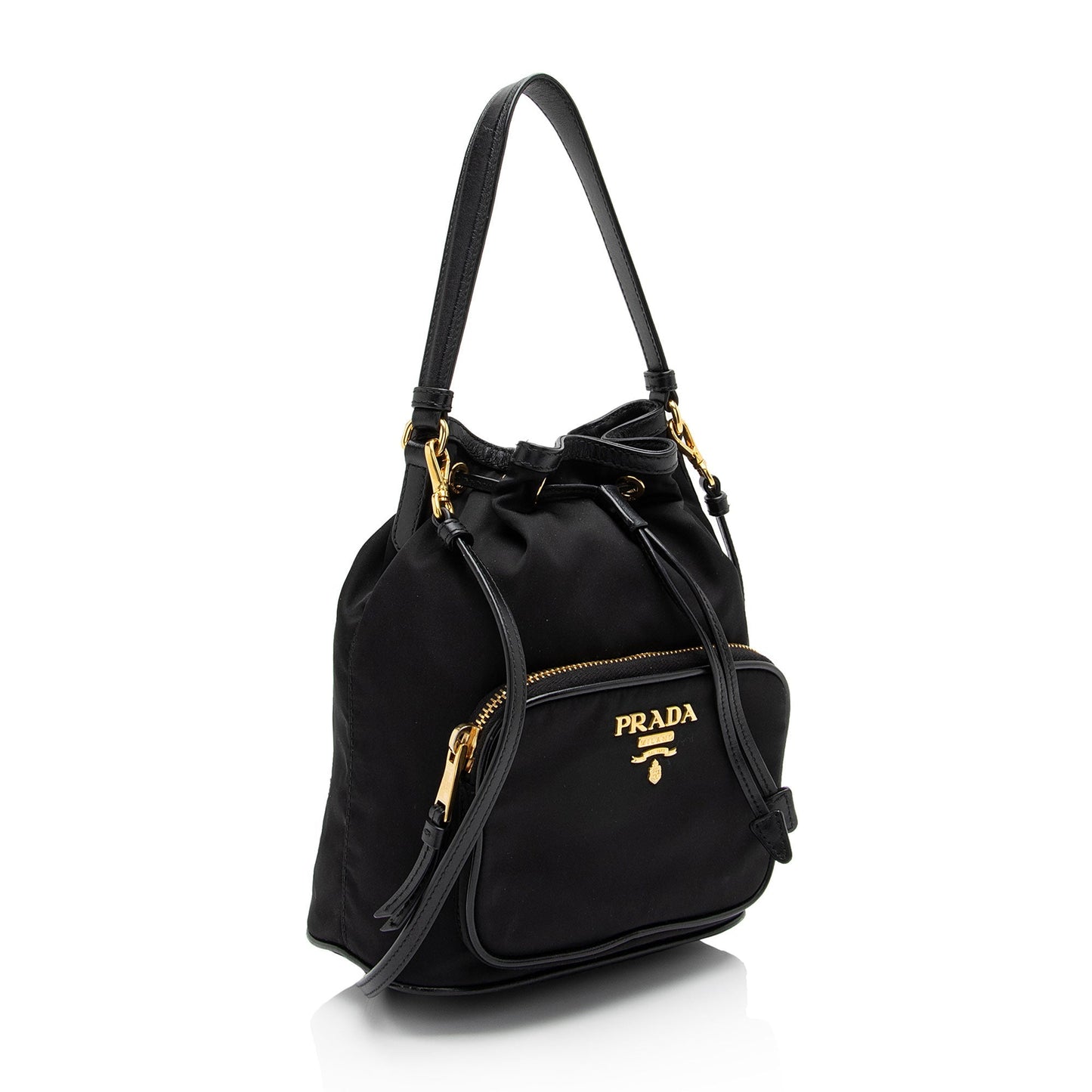 Prada Tessuto Duet Drawstring Bag Shf 1Dadrc Mini Bucket Crossbody Bag