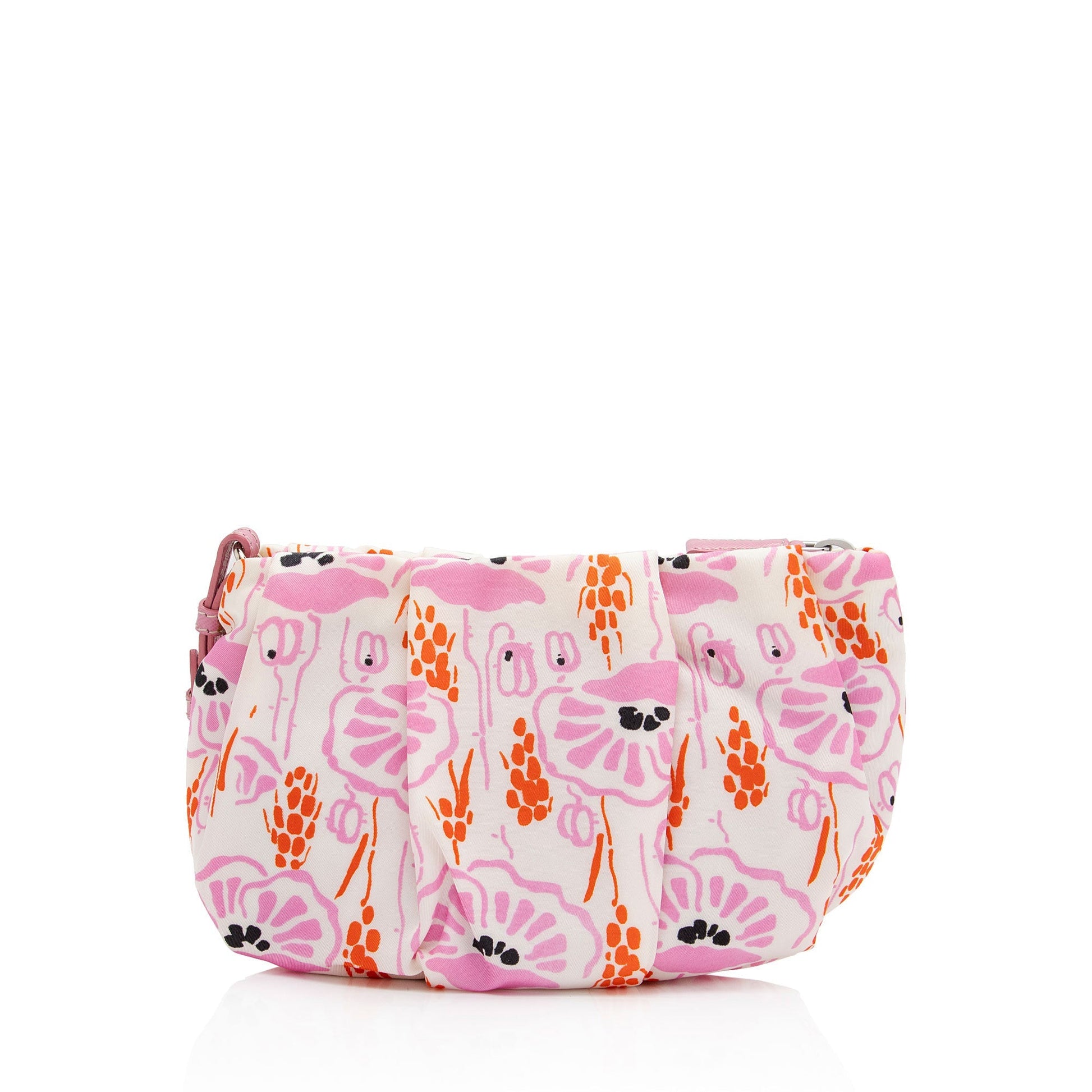 Prada Tessuto Floral Bow Wristlet Shf Jvmmuv Clutch Bag