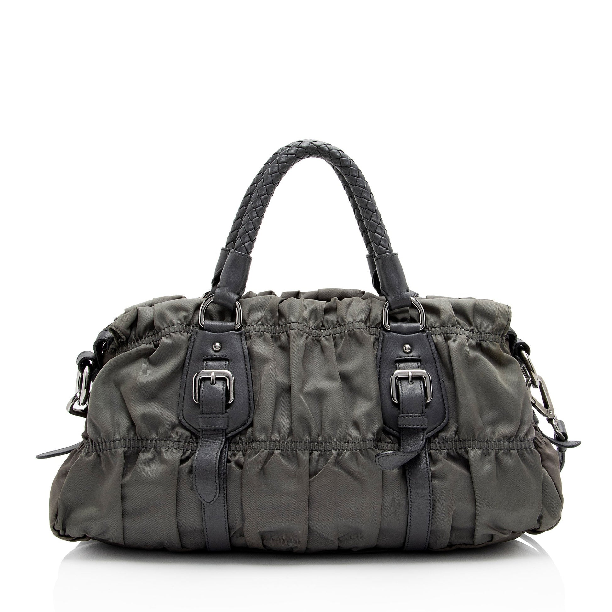 Prada Tessuto Gaufre Braided Handle Satchel Shf 2Sh8Vf Satchel Bag