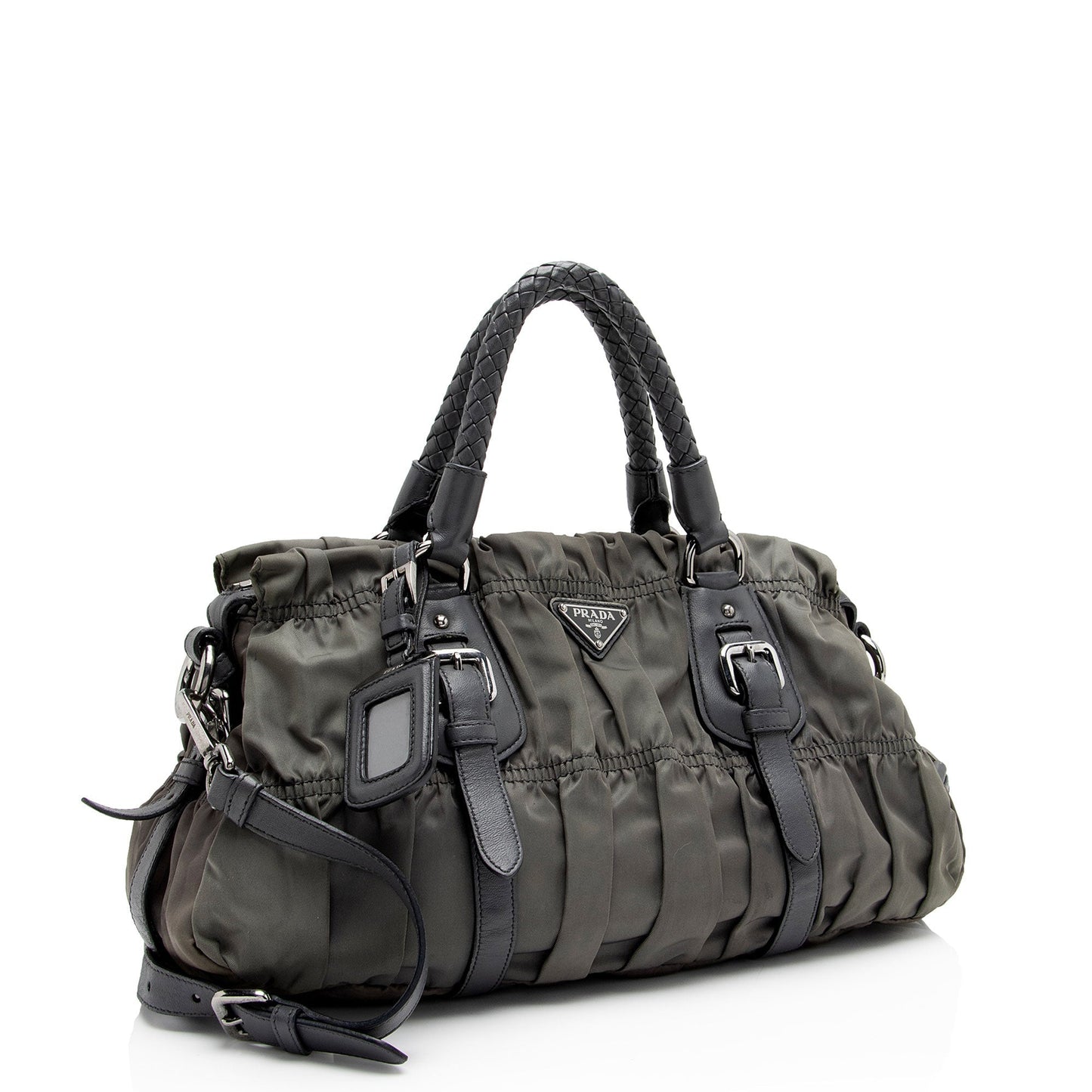 Prada Tessuto Gaufre Braided Handle Satchel Shf 2Sh8Vf Satchel Bag