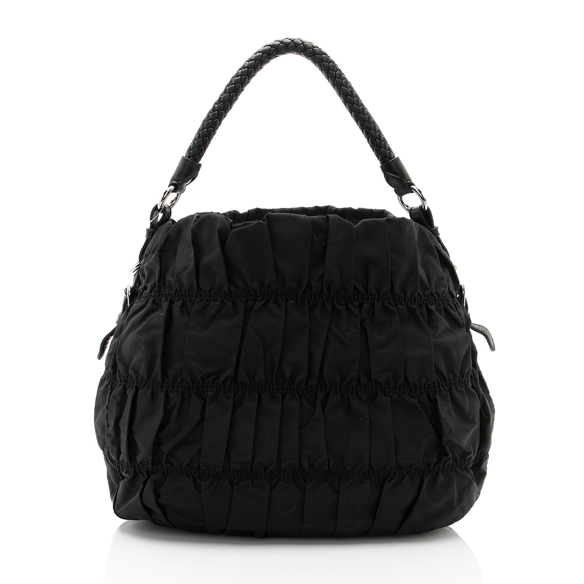 Prada Tessuto Gaufre Braided Hobo Shf Zpaugr Shoulder Bag