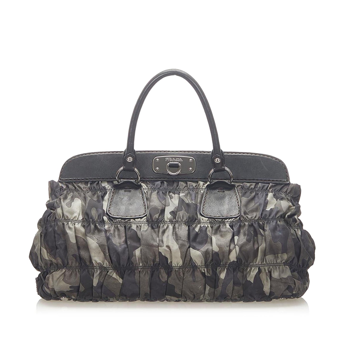 Prada Tessuto Gaufre Camouflage Tote Bag Shg