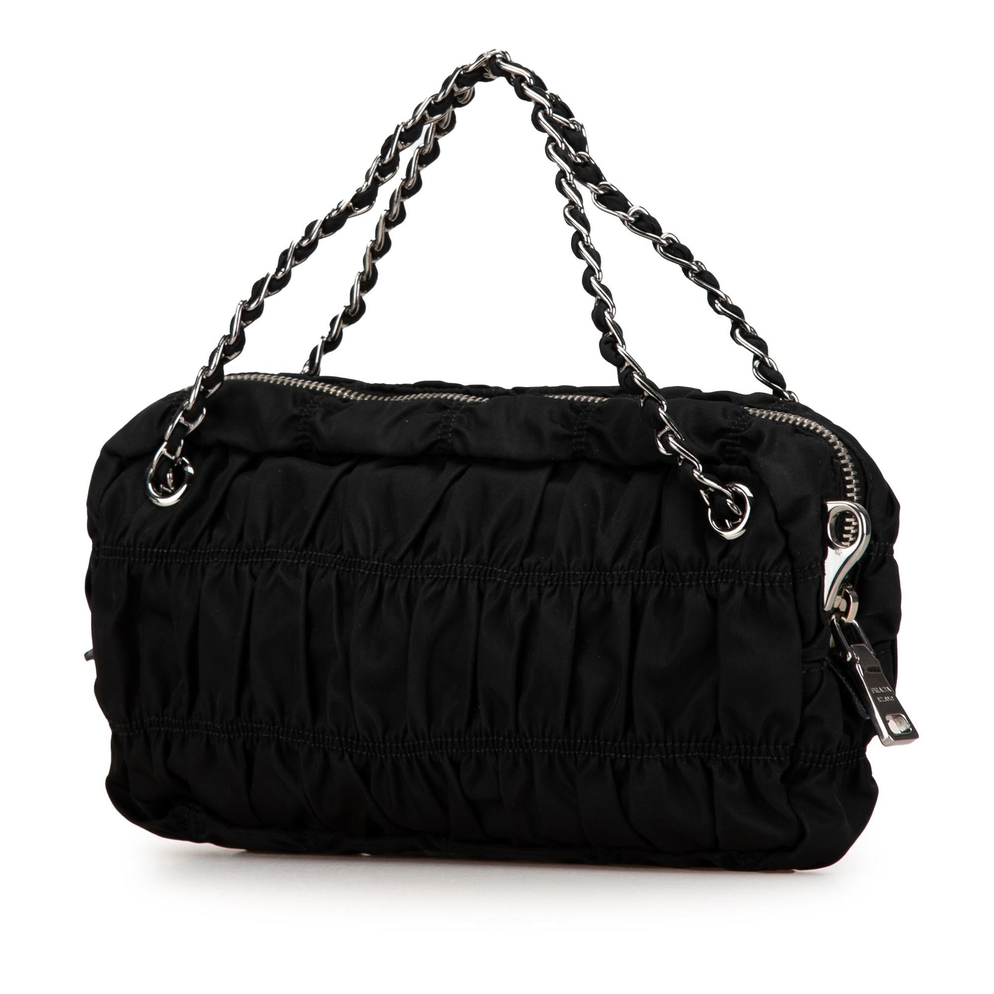 Prada Tessuto Gaufre Satchel Chain Satchel Bag