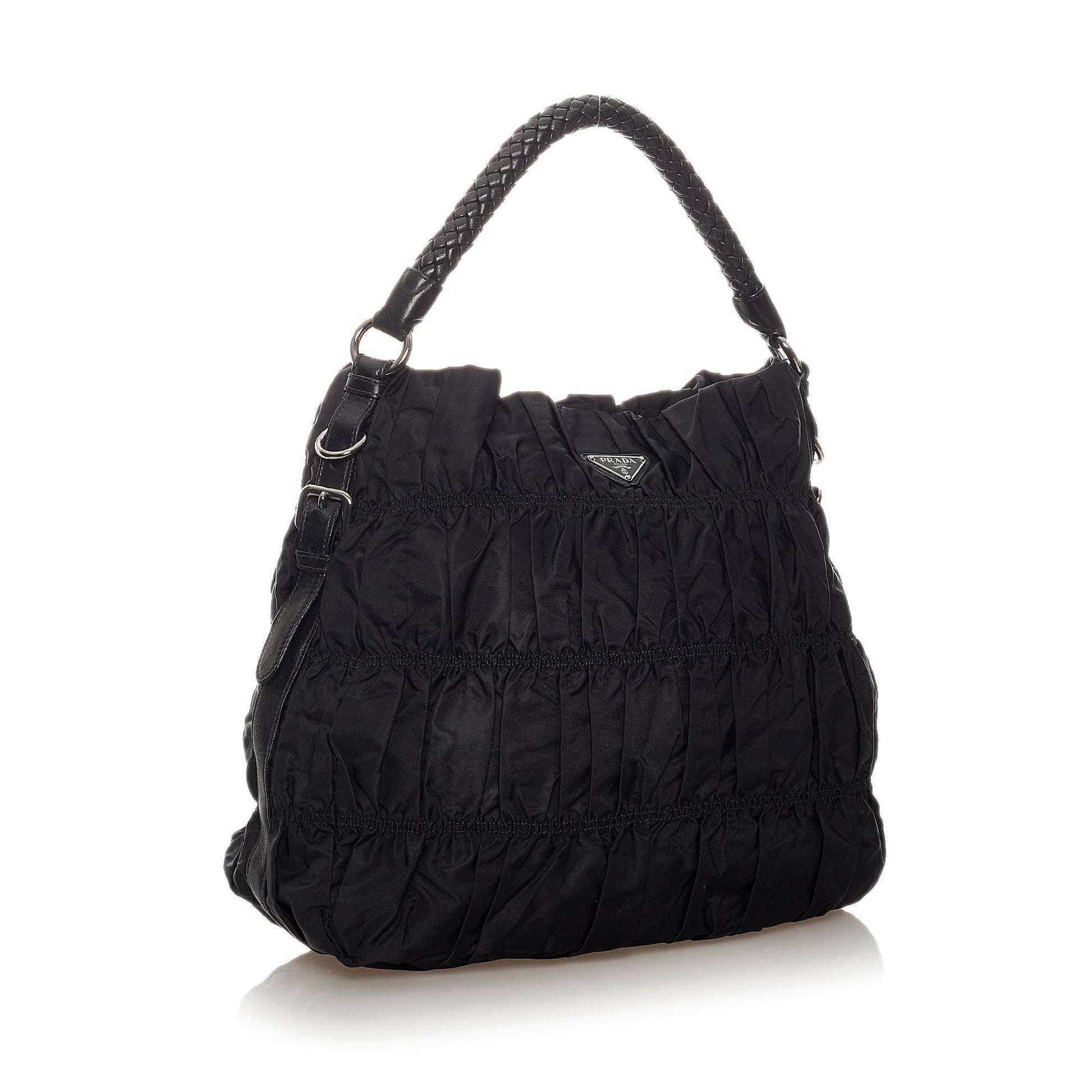 Prada Tessuto Gaufre Shoulder Bag Shg