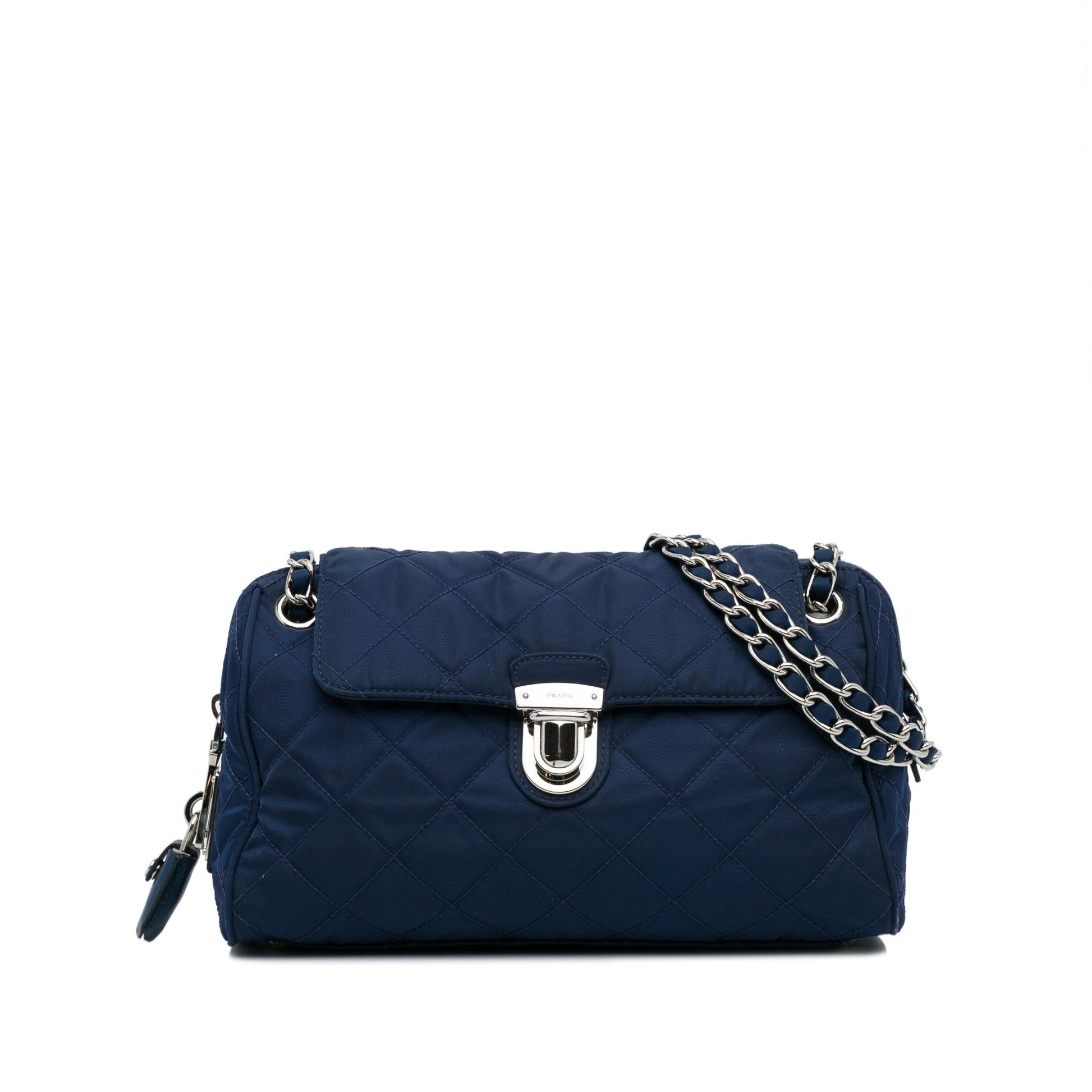 Prada Tessuto Impuntu Shoulder Bag Shg 9Jsqjl Chain Flap