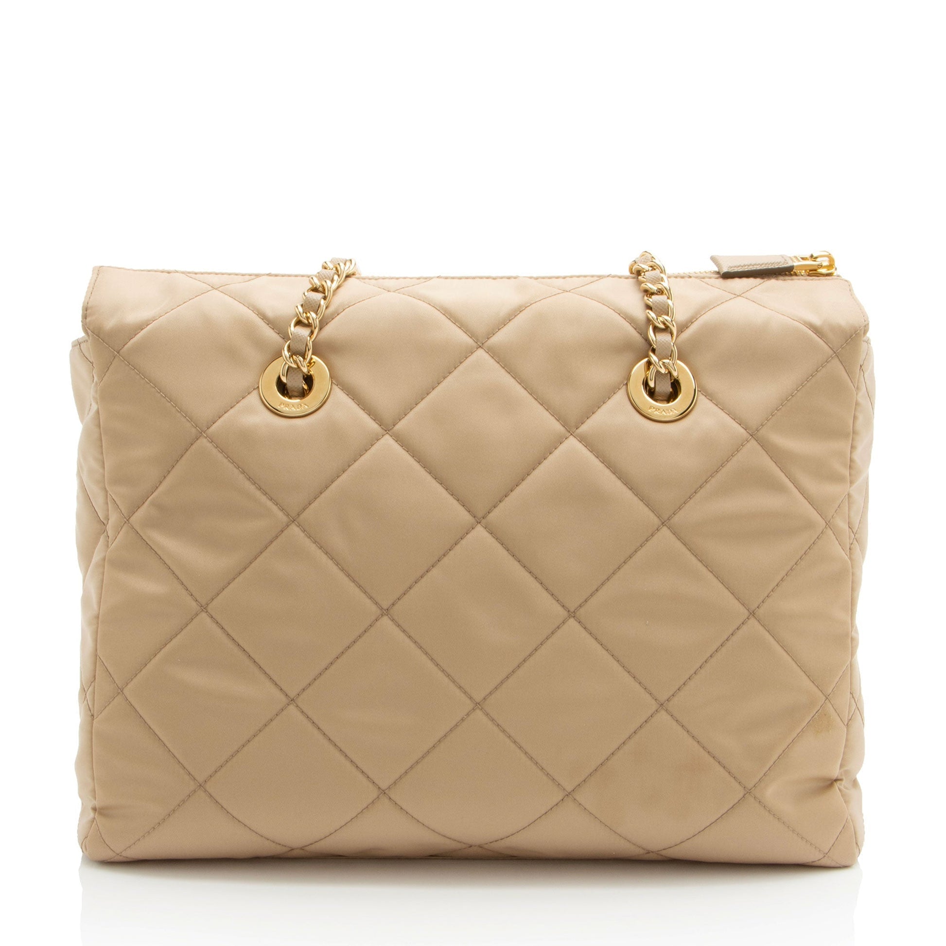 Prada Tessuto Impunturato Re Edition Shoulder Bag Medium Chain