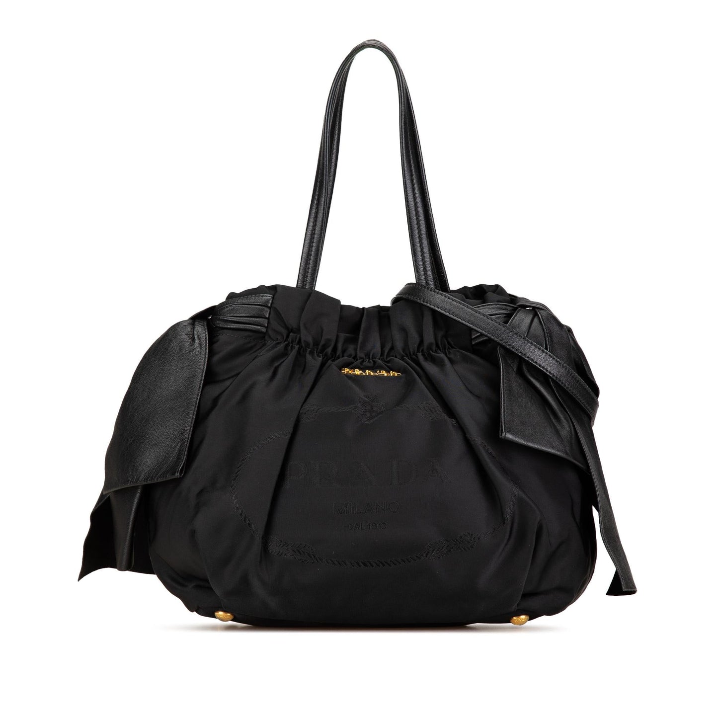 Prada Tessuto Bow Satchel Shg Qvqz2H Logo Satchel Bag