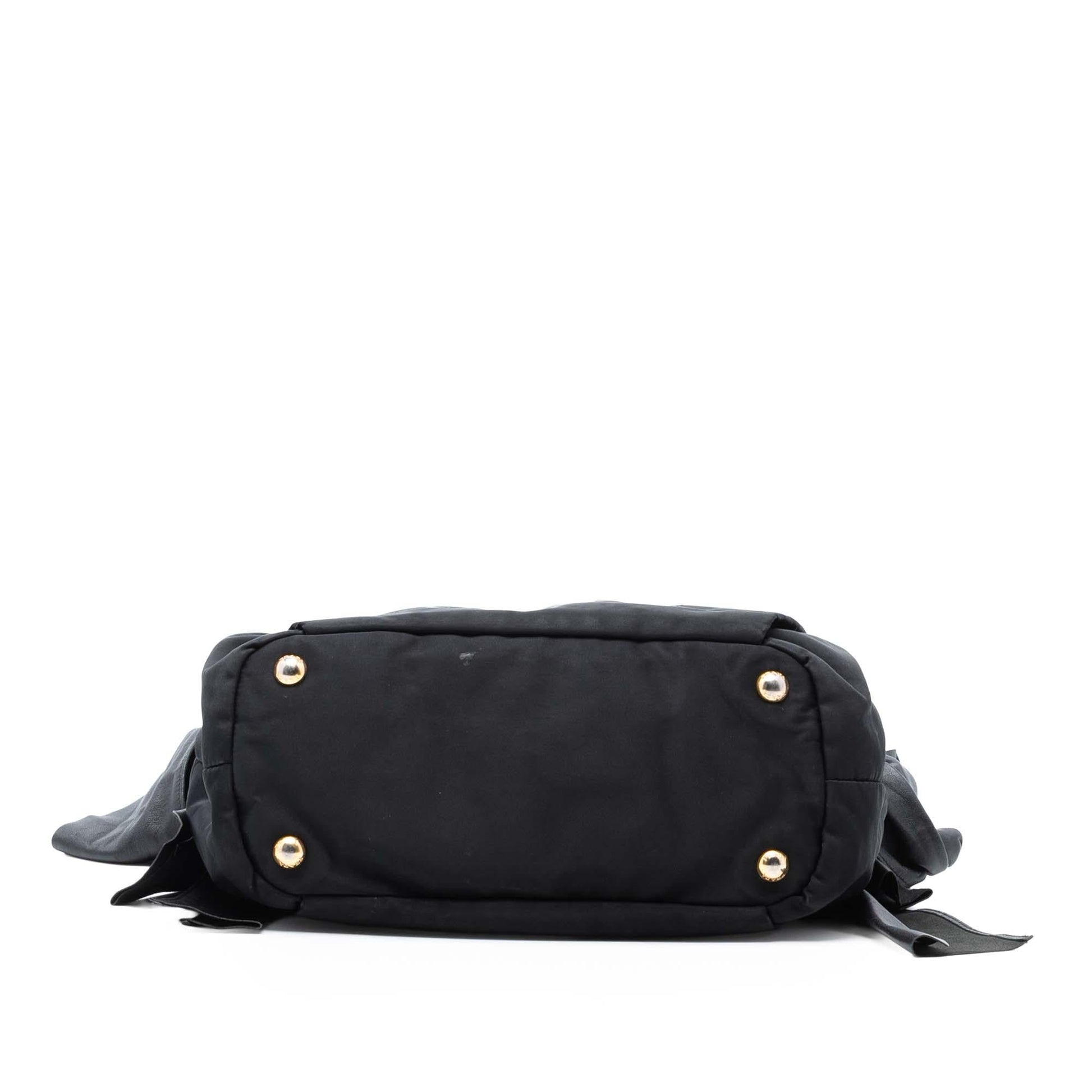 Prada Tessuto Bow Satchel Logo Satchel Bag