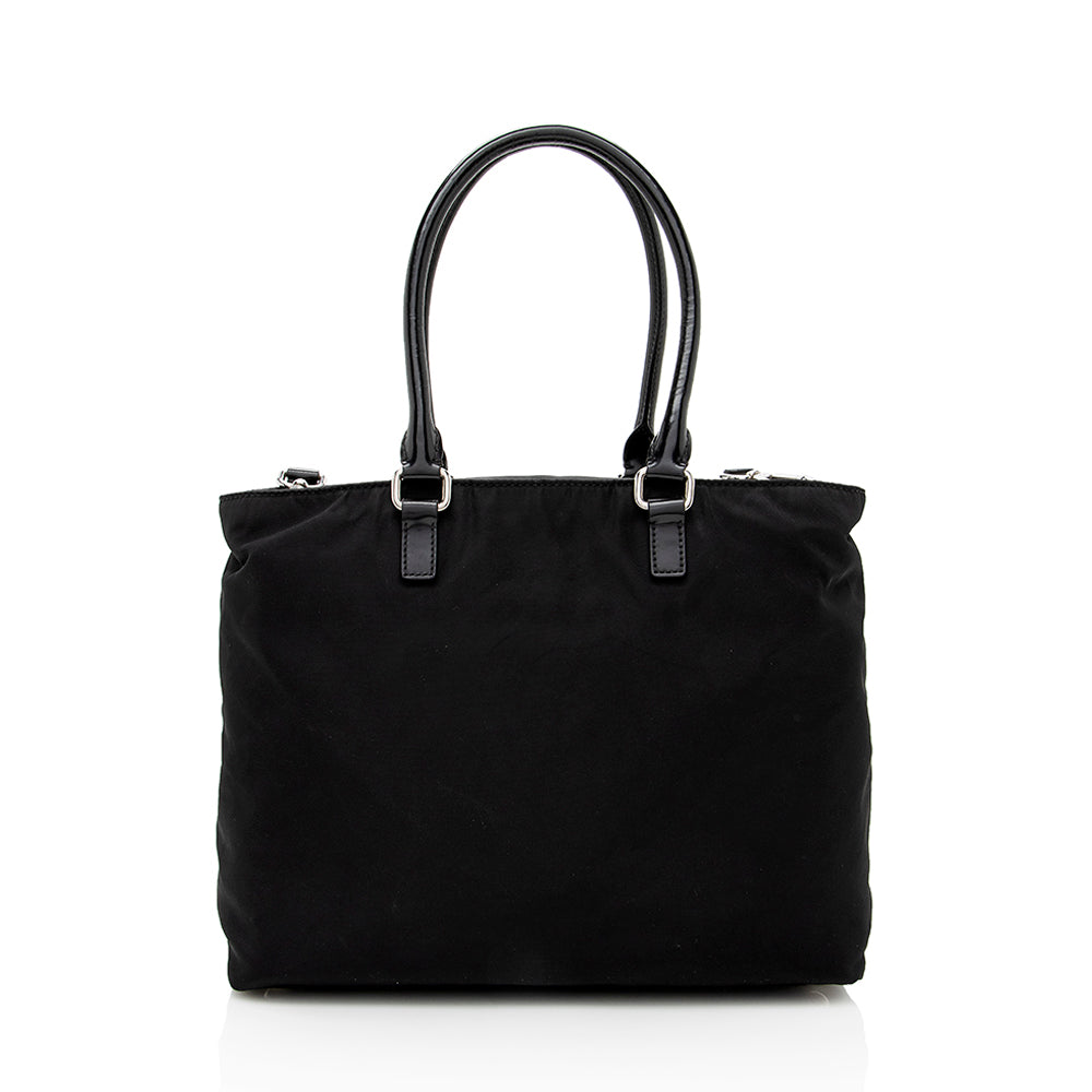 Prada Tessuto Tote Shf Logo Tote Bag