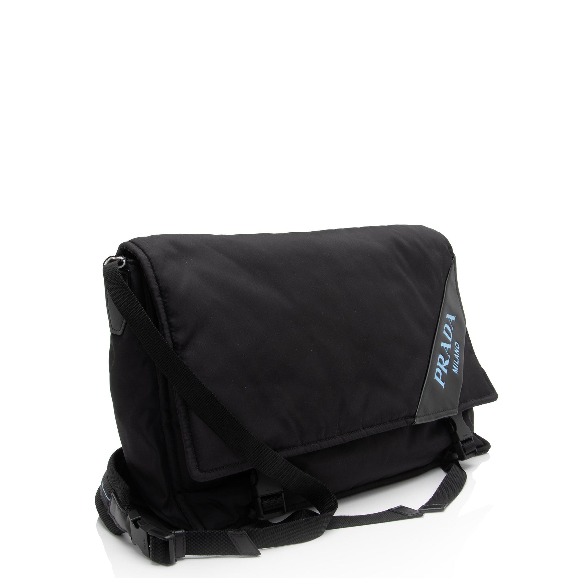 Prada Tessuto Mirage Buckle Messenger Shf Gph57R Shoulder Bag
