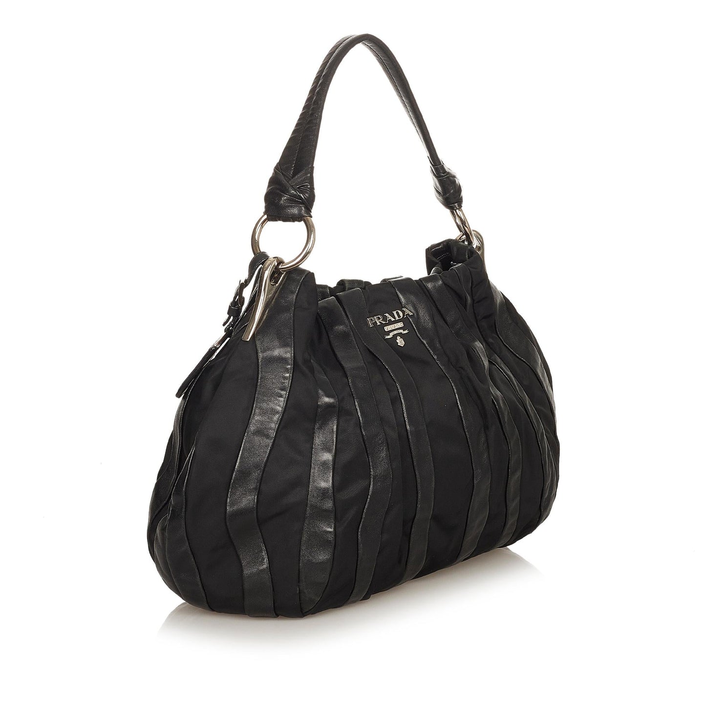 Prada Tessuto Nappa Waves Hobo Bag Shg Shoulder Bag