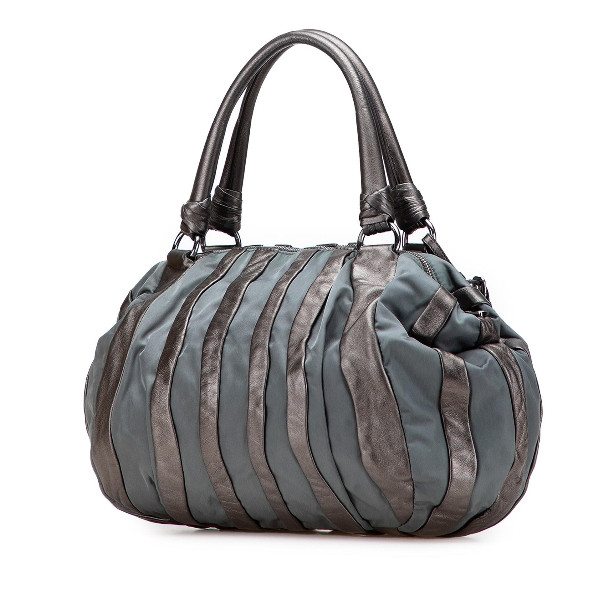 Prada Tessuto Nappa Waves Tote Tote Bag