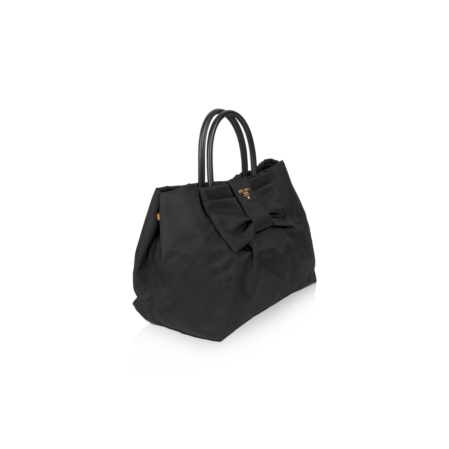 Prada Tessuto Bow Tote Handbag Nylon Tote Bag