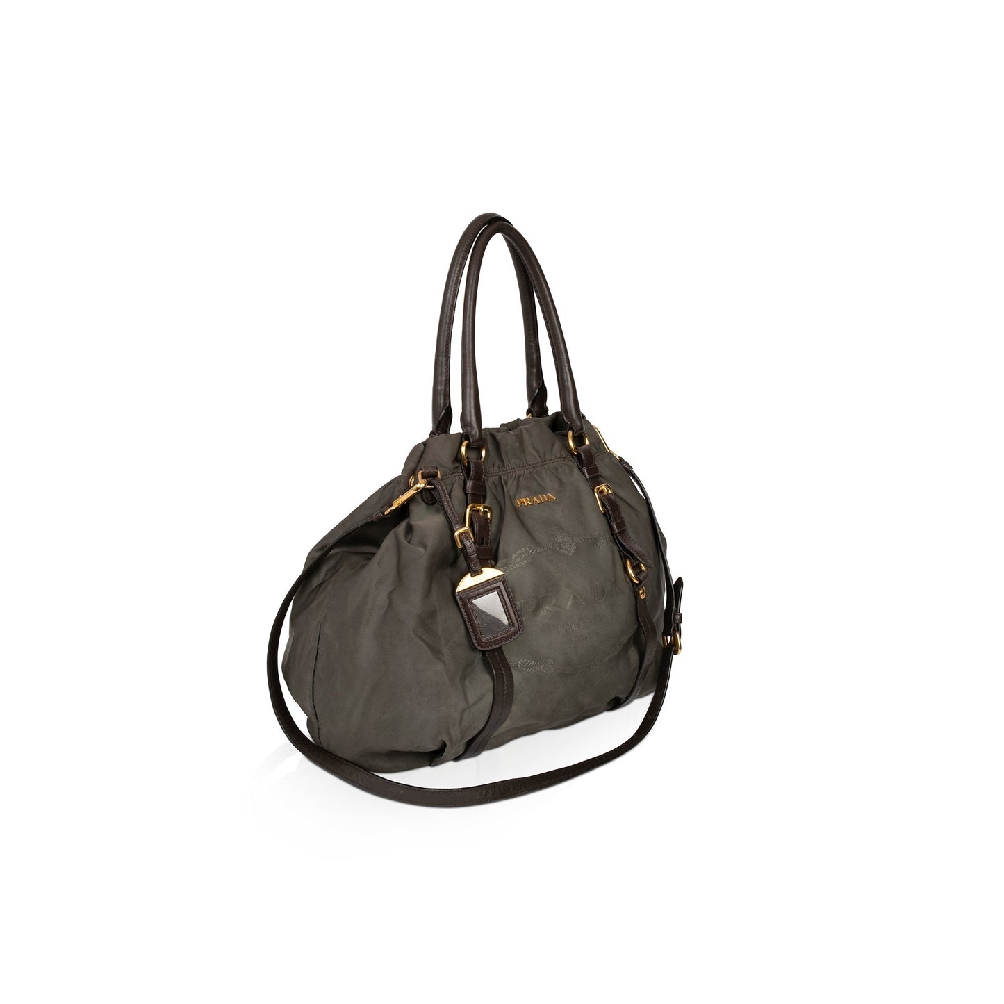 Prada Tessuto Tote Handbag Nylon Logo Tote Bag