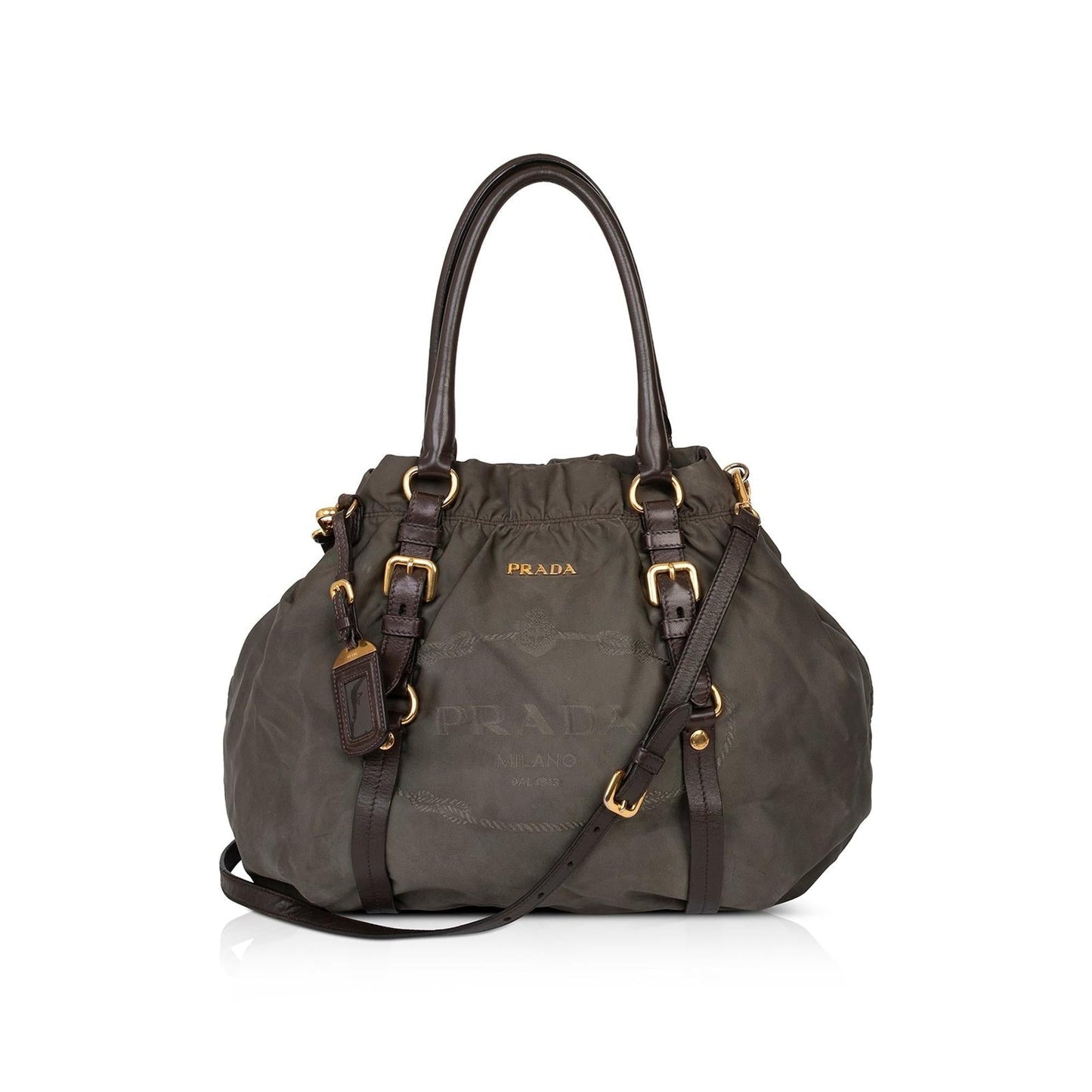 Prada Tessuto Tote Handbag Nylon Logo Tote Bag
