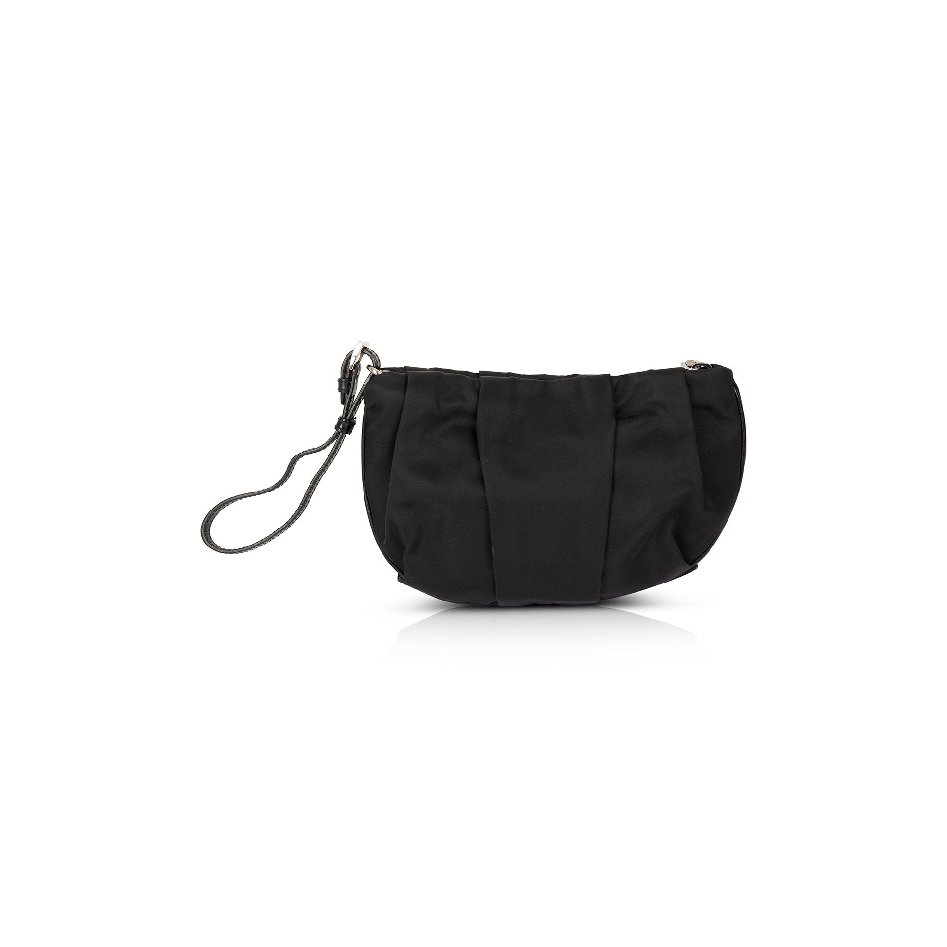 Prada Tessuto Wristlet Handbag Nylon Travel Bag
