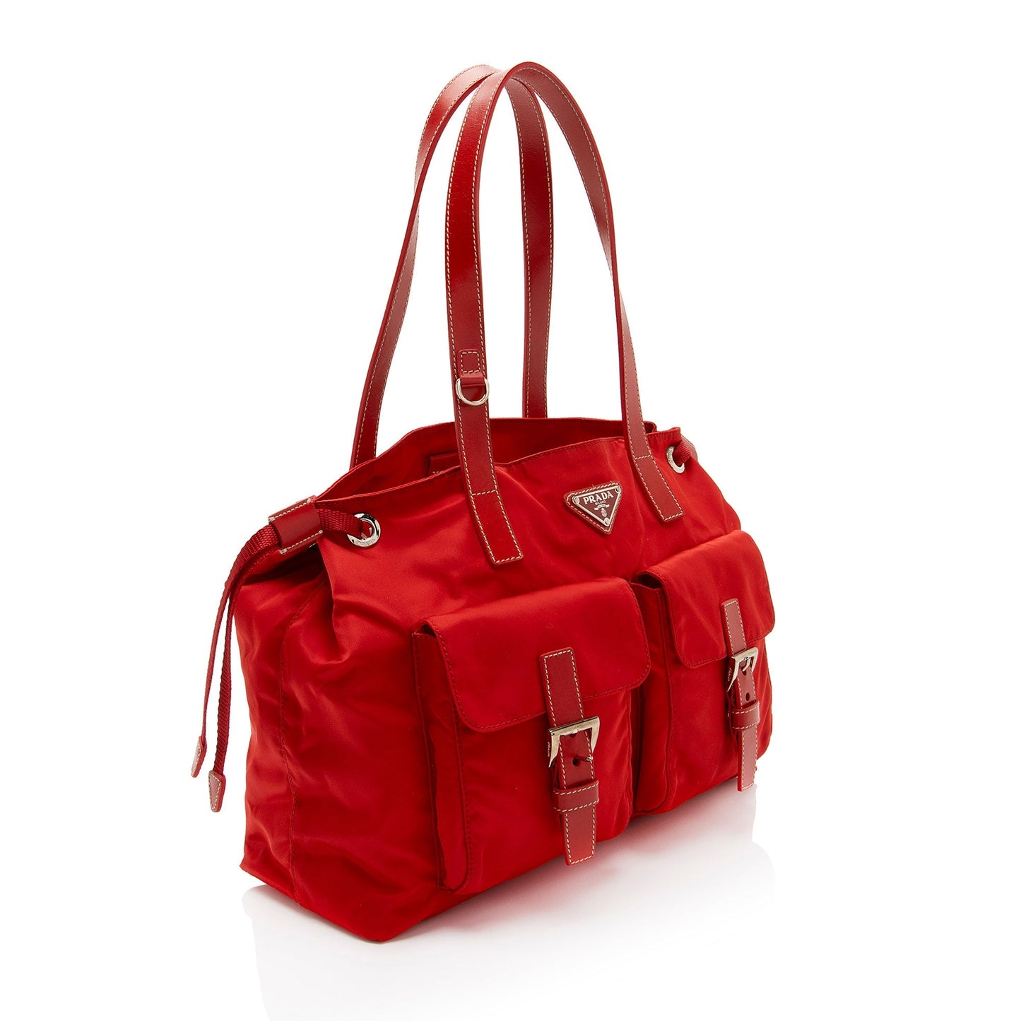 Prada Tessuto Pocket Drawstring Shopper Tote Shf Hl0Apl Tote Bag