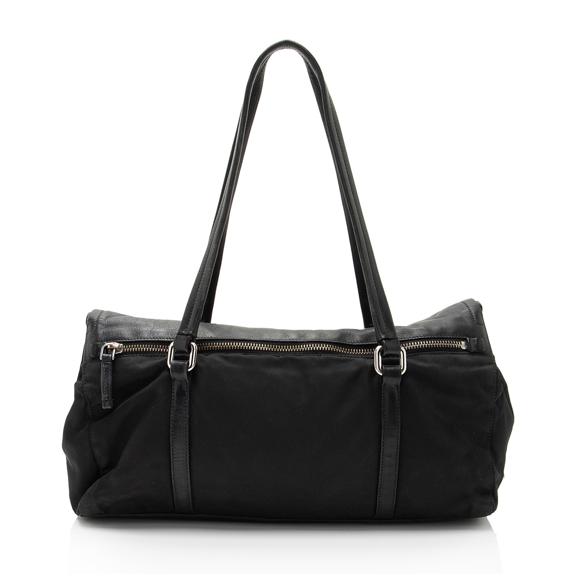 Prada Tessuto Pushlock Foldover Satchel Shf Npkpqp Satchel Bag