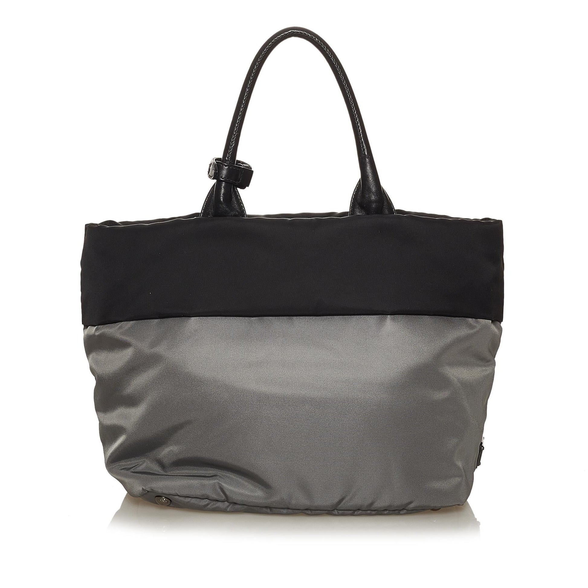 Prada Tessuto Reversible Handbag Shg Satchel Bag