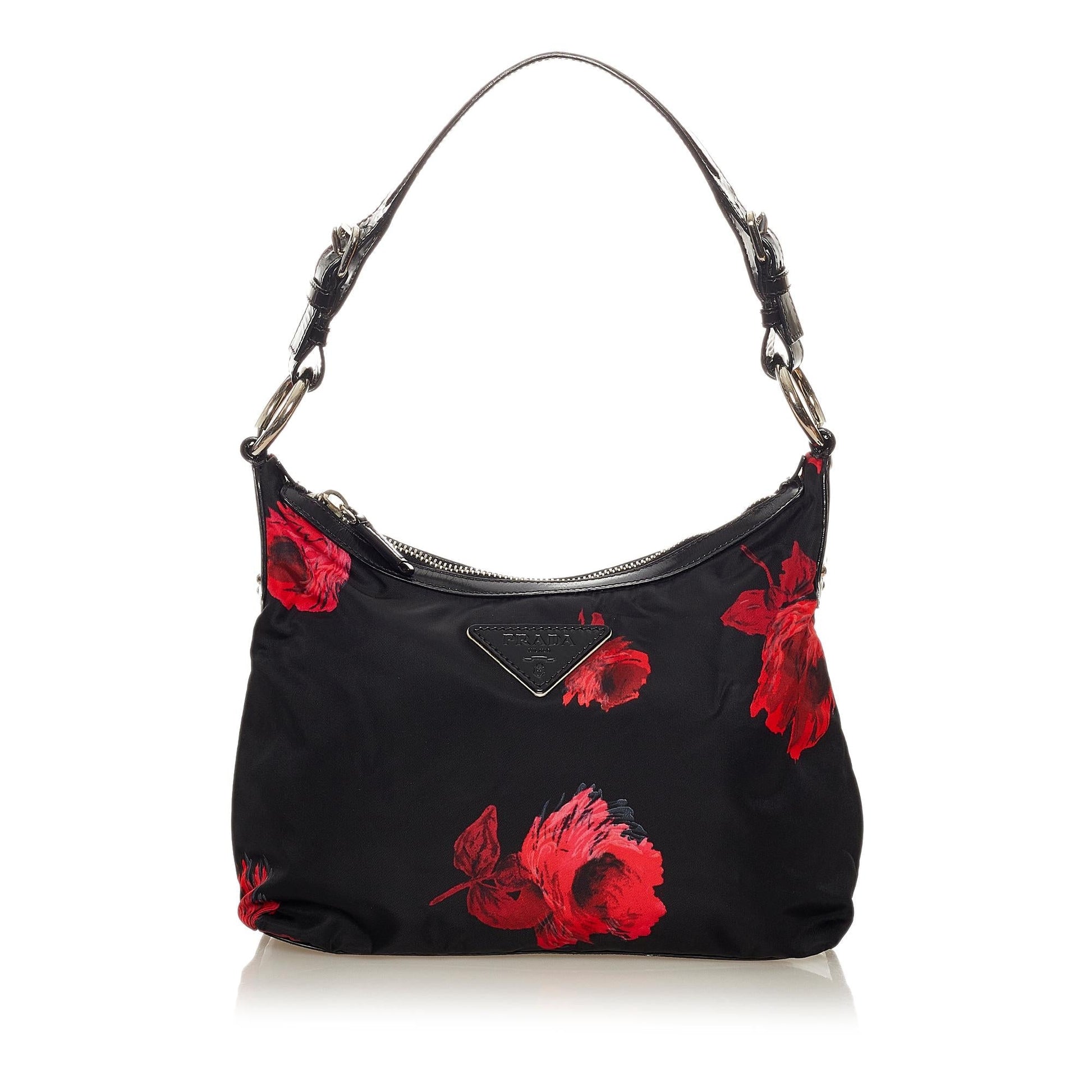 Prada Tessuto Roses Shoulder Bag Shg