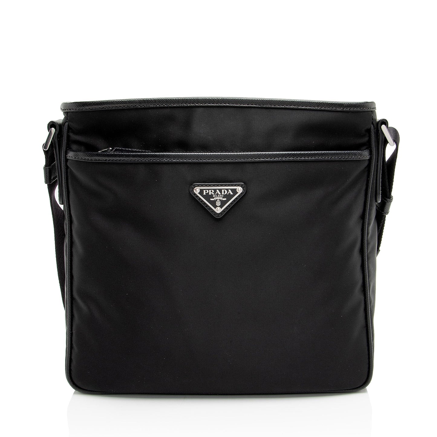 Prada Tessuto Flat Messenger Saffiano Shoes