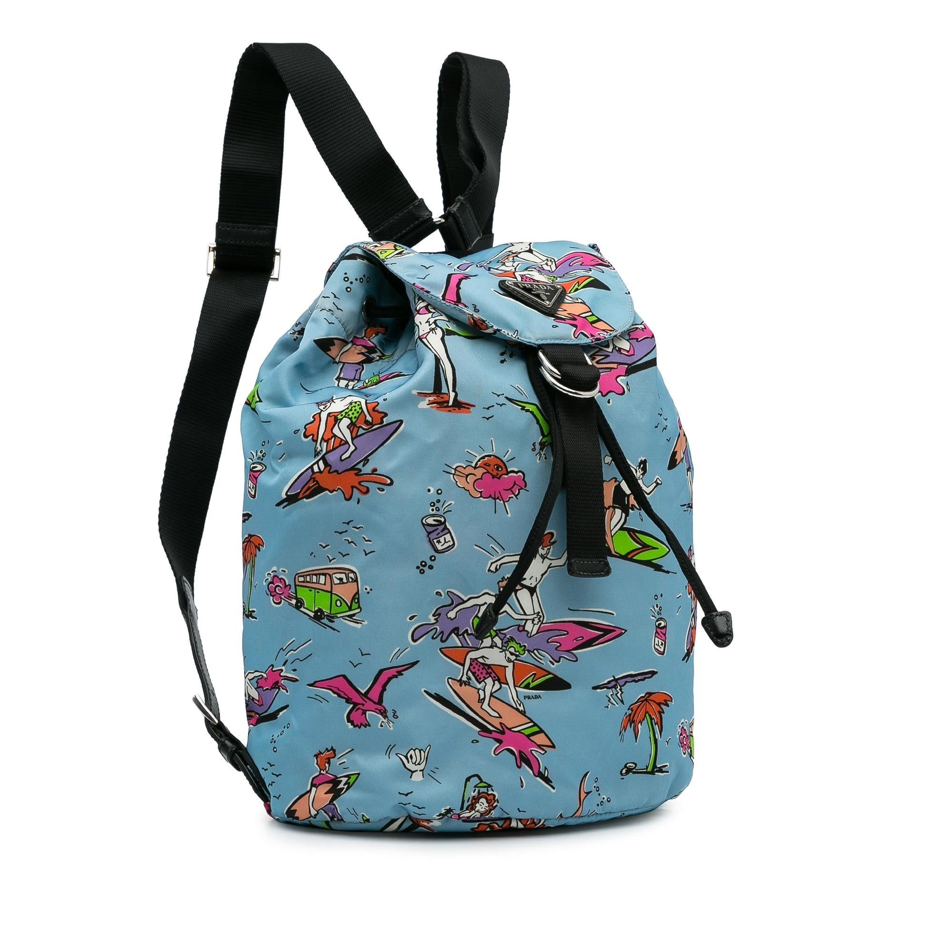 Prada Tessuto Stampato Drawstring Backpack Shg 3Tik86