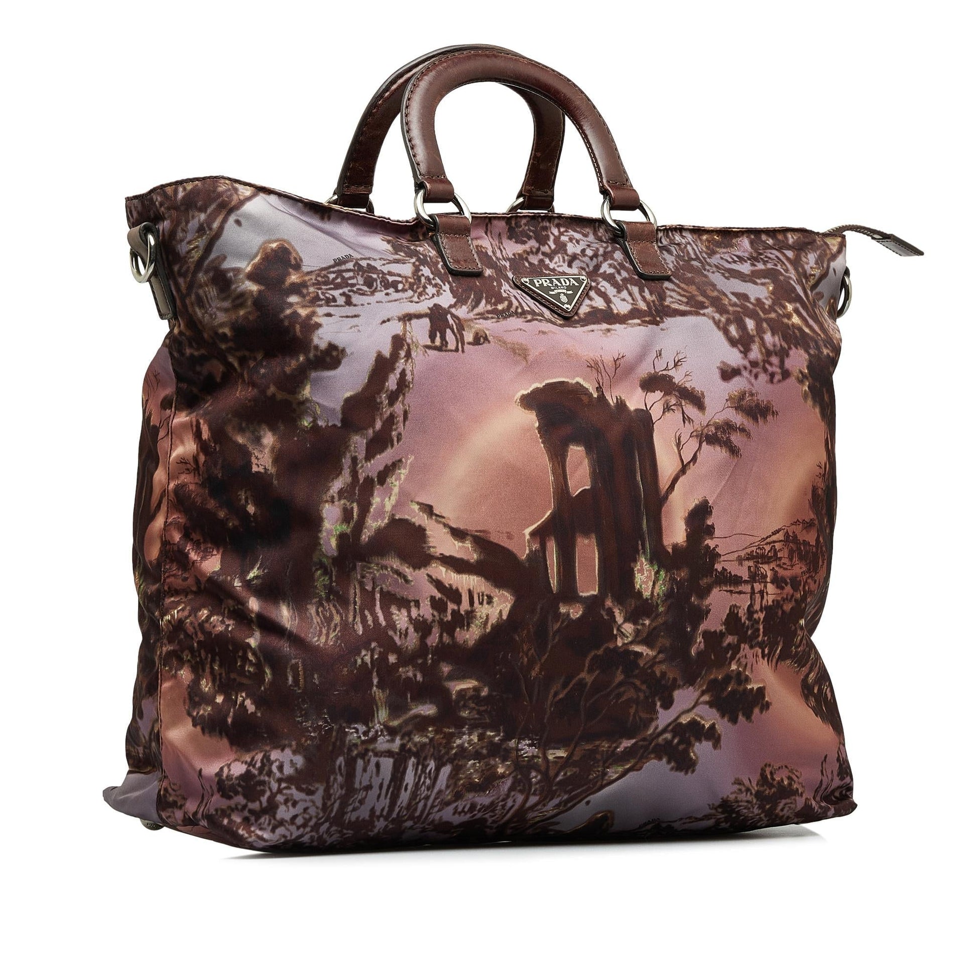 Prada Tessuto Stampato Satchel Satchel Bag Satchel Shg Orqmgj