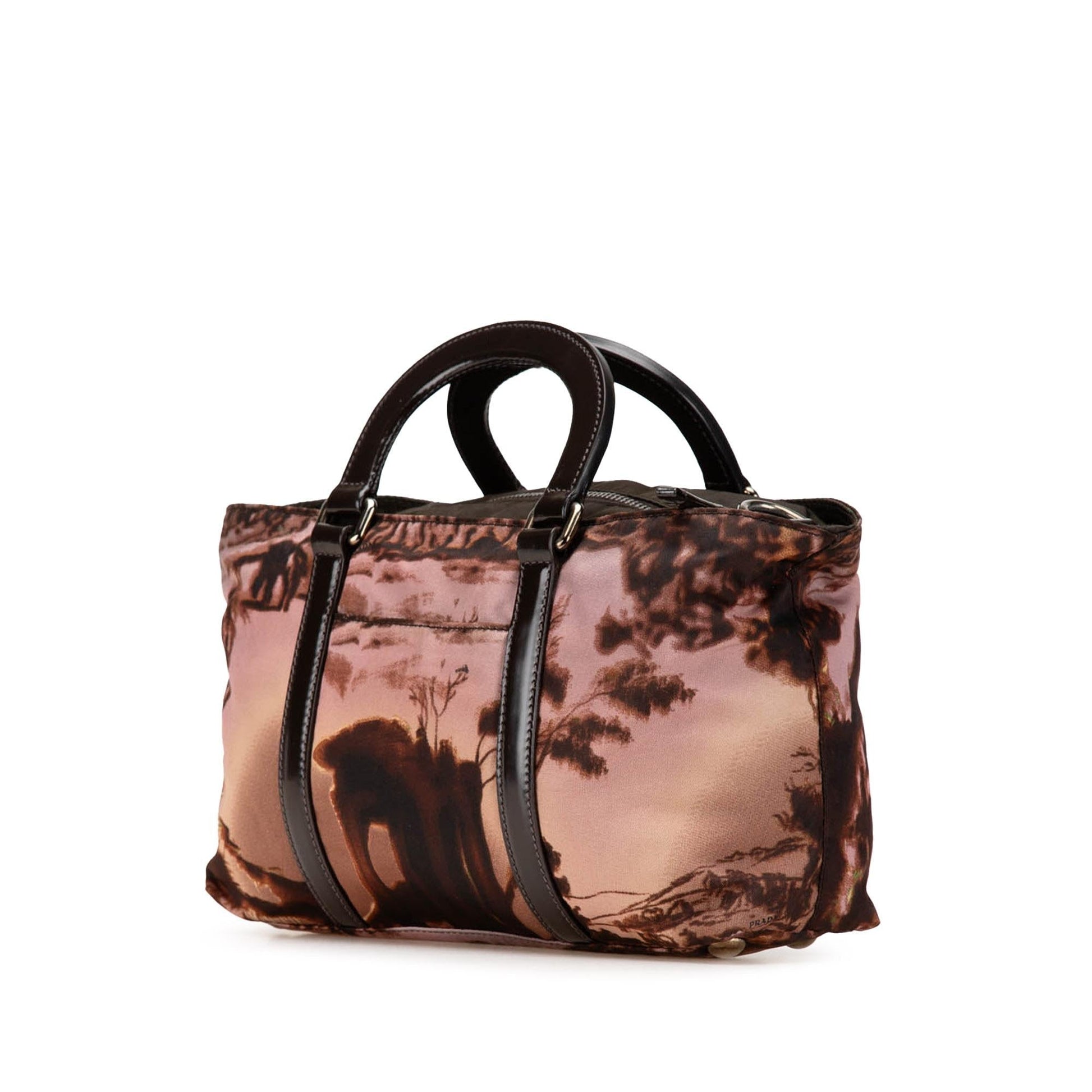 Prada Tessuto Stampato Satchel Satchel Bag Tessuto Stampato Satchel