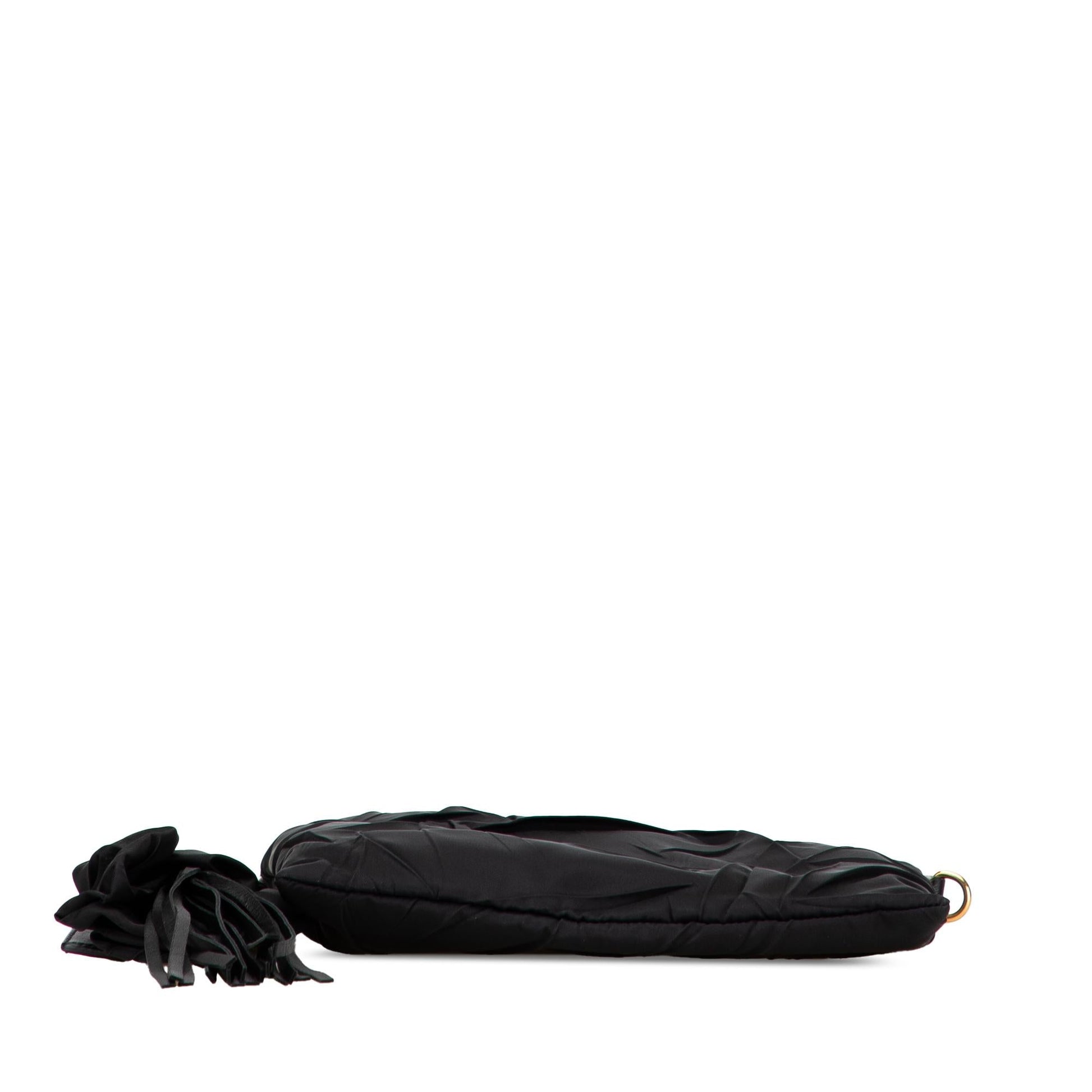 Prada Tessuto Stropicciato Tassel Crossbody Crossbody Bag