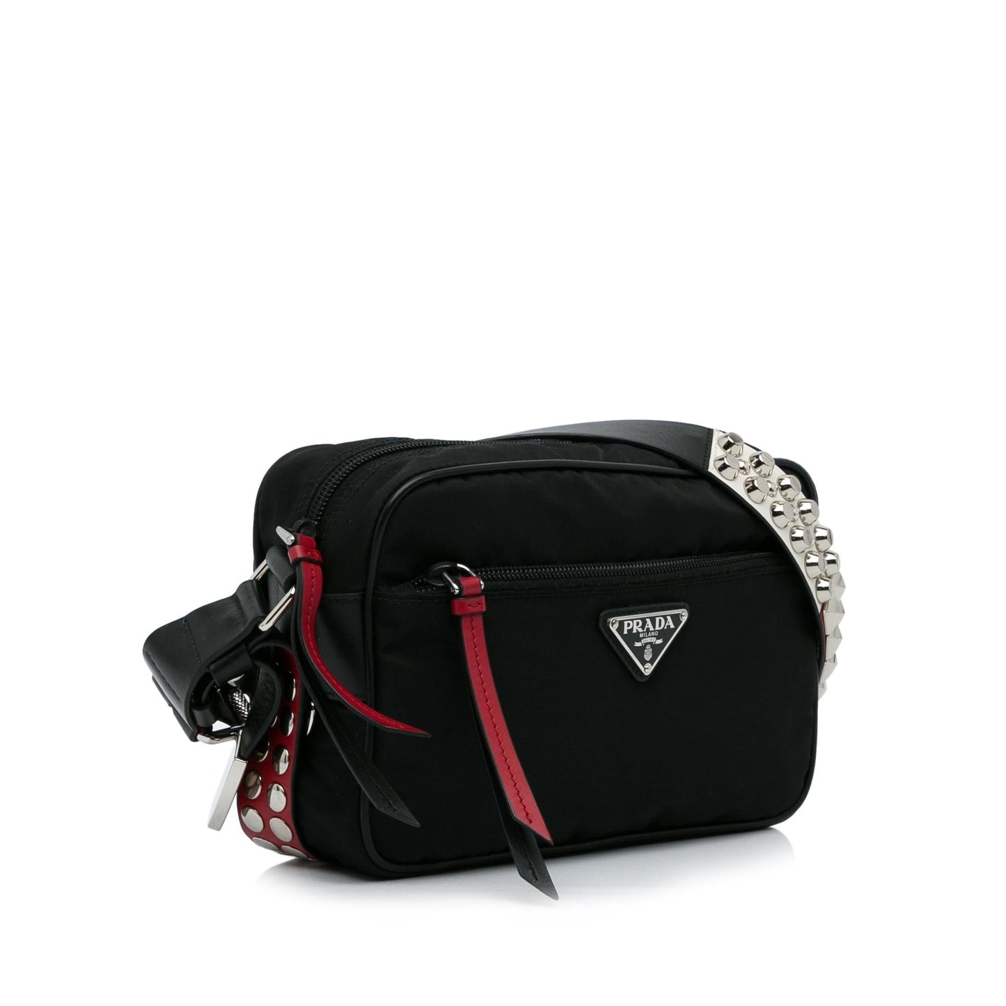 Prada Tessuto Vela Studded Crossbody Shg 4R9Im7 Crossbody Bag