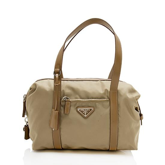 Prada Tessuto Lock Tote Vitello Small Zip Tote Bag