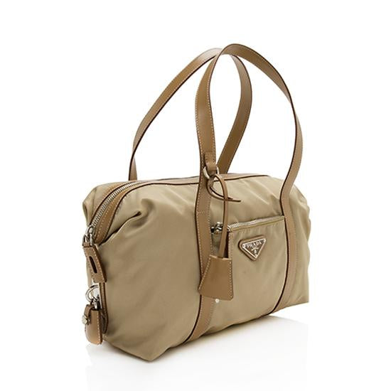 Prada Tessuto Lock Tote Vitello Small Zip Tote Bag