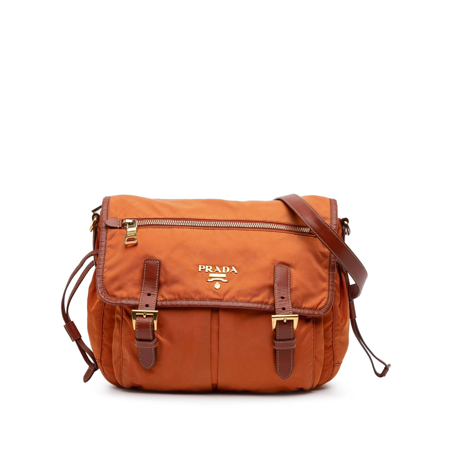 Prada Tessuto Double Buckle Messenger Bag Zip Crossbody Bag Messenger Bag 1