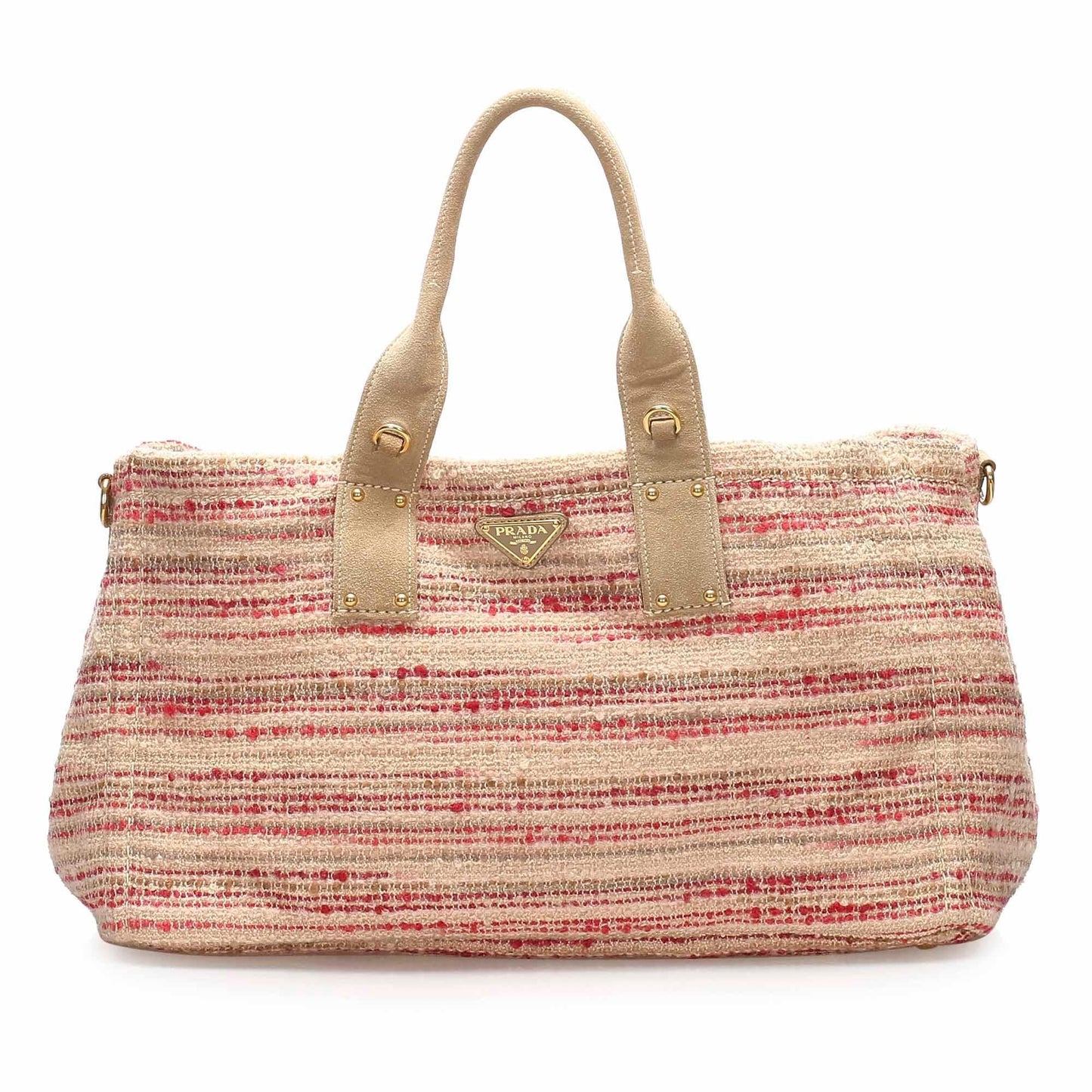 Prada Tweed Tote Bag