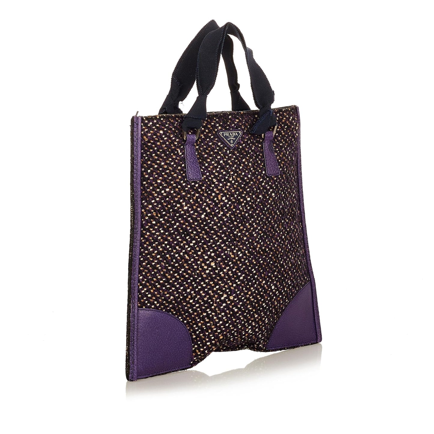 Prada Tweed Tote Bag Shg