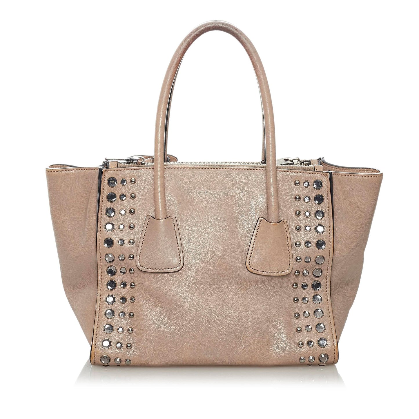 Prada Twin Pocket Handbag Shg Leather Satchel Bag