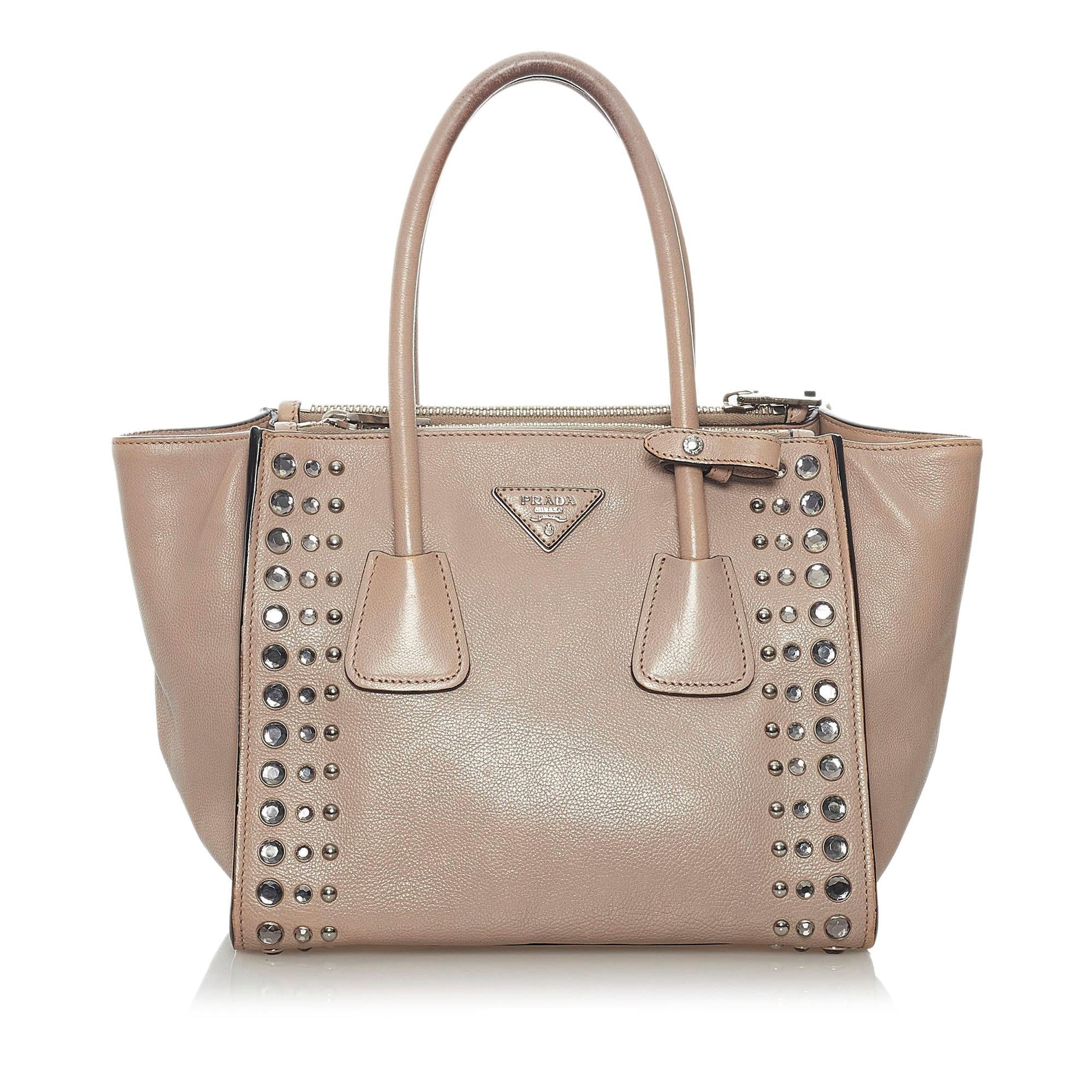 Prada Twin Pocket Handbag Shg Leather Satchel Bag