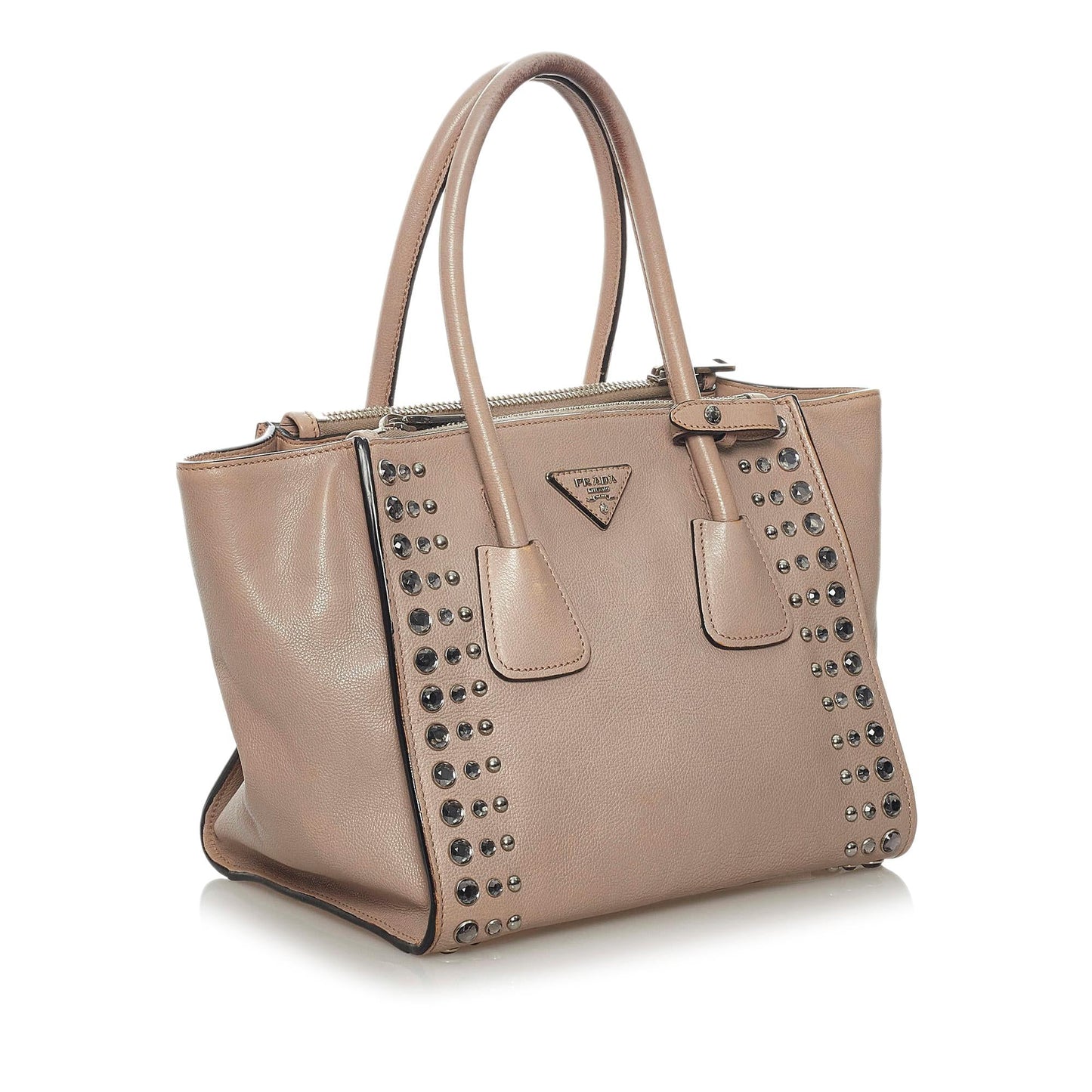 Prada Twin Pocket Handbag Shg Leather Satchel Bag
