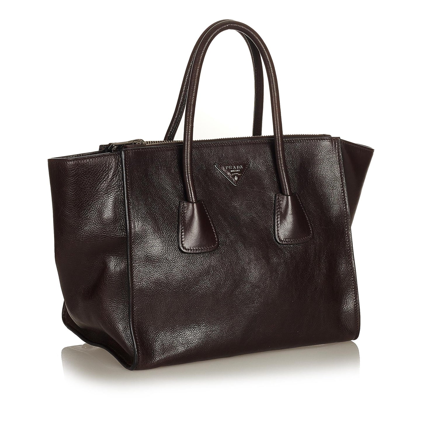 Prada Twin Pocket Satchel Shg Leather Satchel Bag