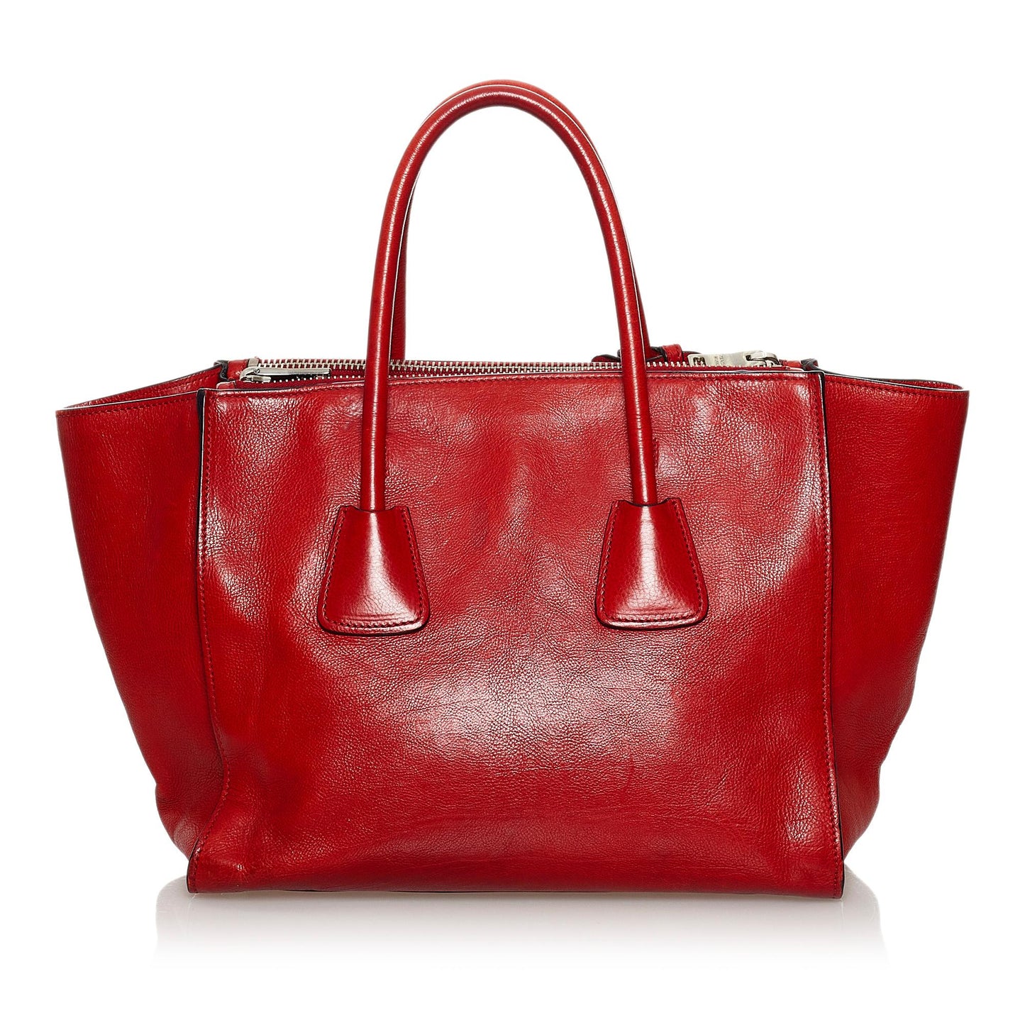 Prada Twin Pocket Tote Bag Shg Leather
