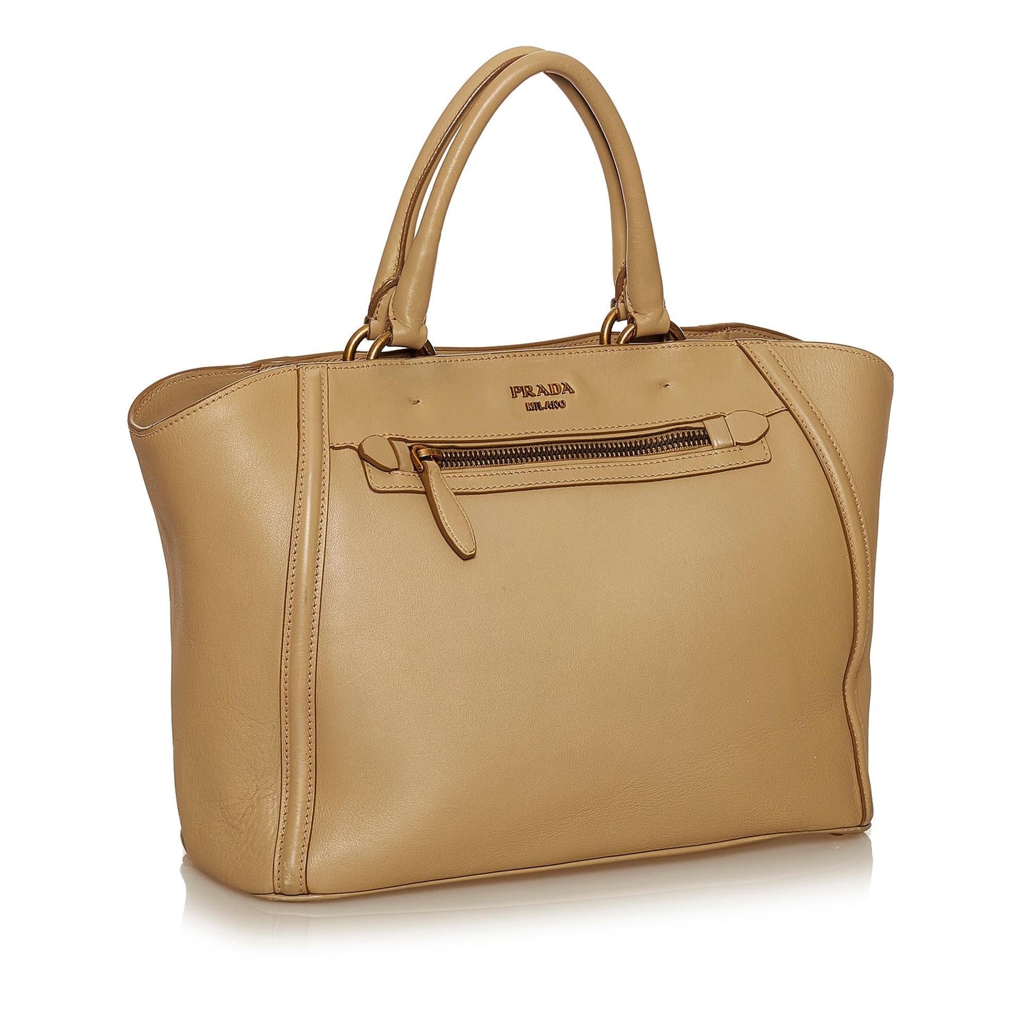 Prada Visone City Calf Handbag Shg Leather Calf Leather Satchel Bag