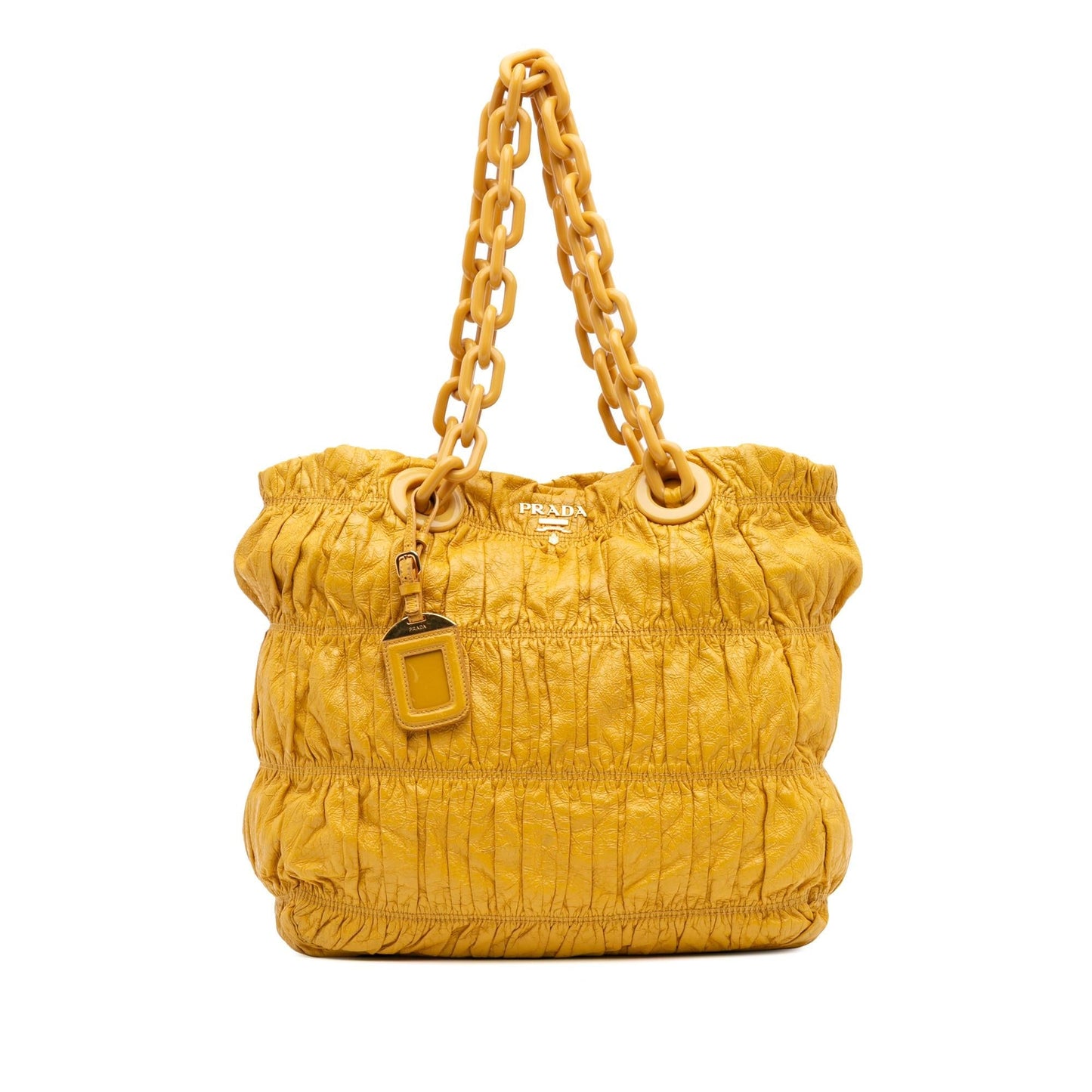 Prada Vernice Gaufre Tote Chain Tote Bag