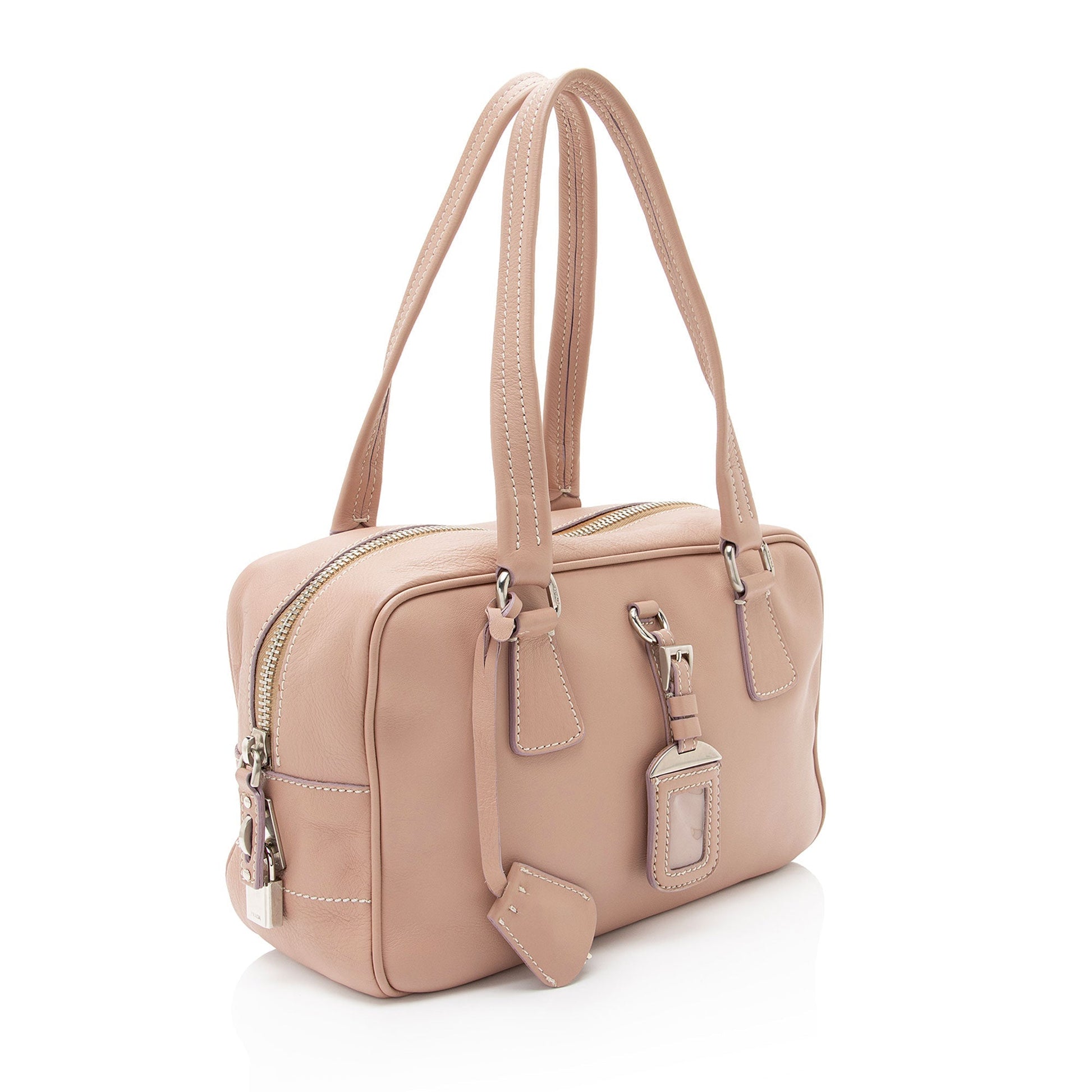 Prada Daino Bauletto Satchel Shf Yjluma Vitello Satchel Bag
