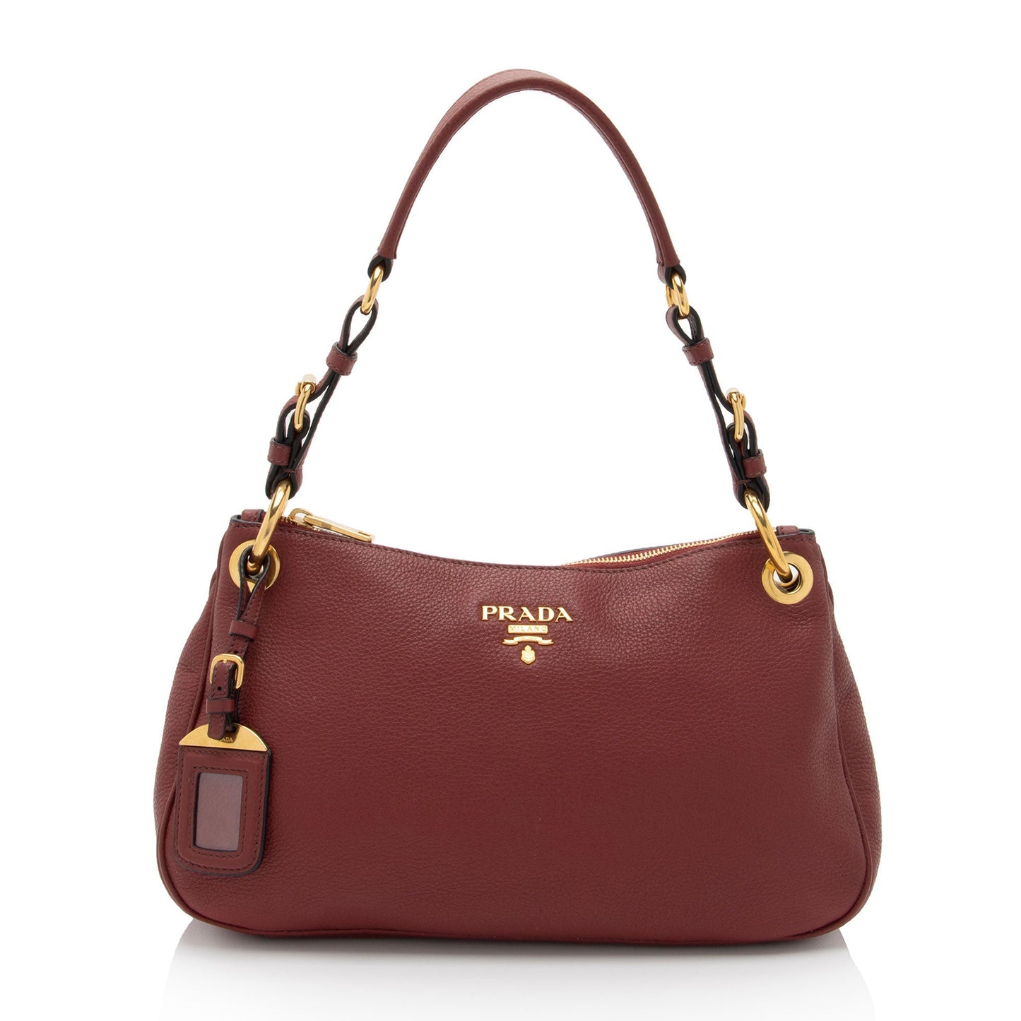Prada Daino Belted Shoulder Bag Shf Zmofvu Vitello Zip