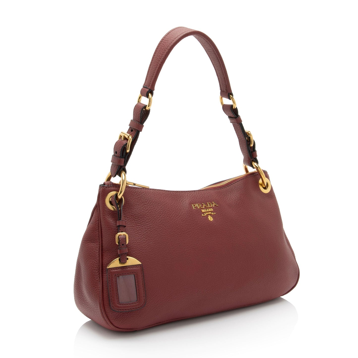 Prada Daino Belted Shoulder Bag Shf Zmofvu Vitello Zip