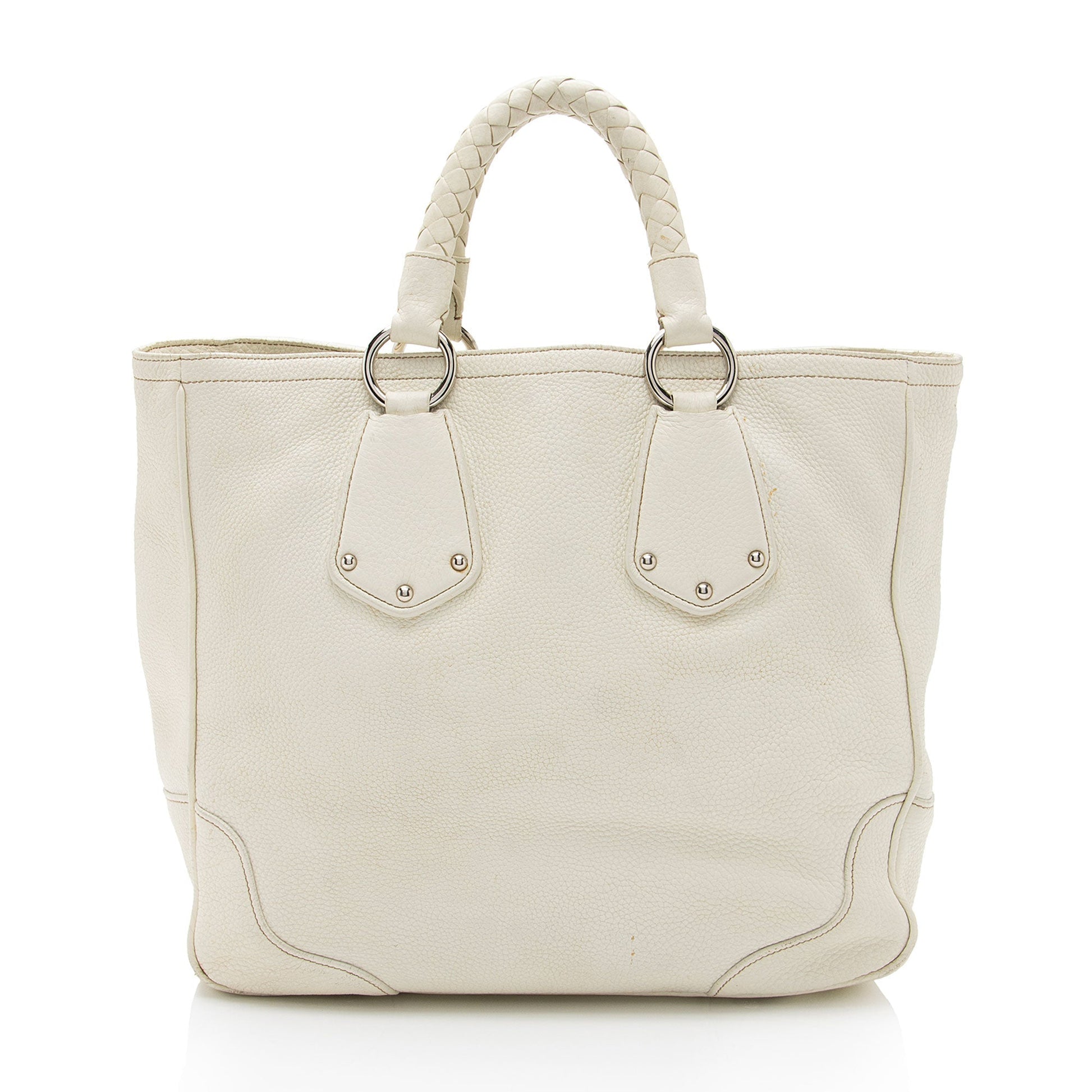 Prada Daino Braided Tote Shf Xq69Sr Vitello Tote Bag