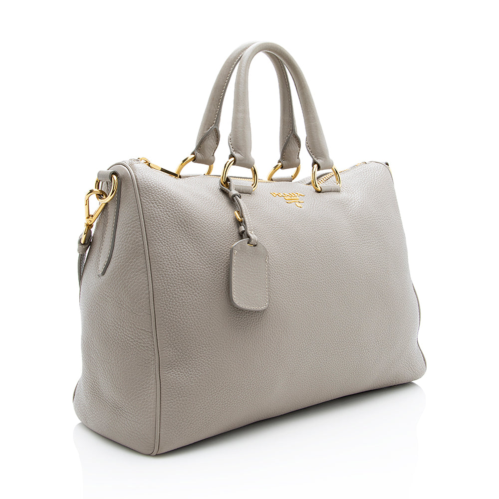 Prada Daino Convertible Tote Shf Vitello Zip Tote Bag